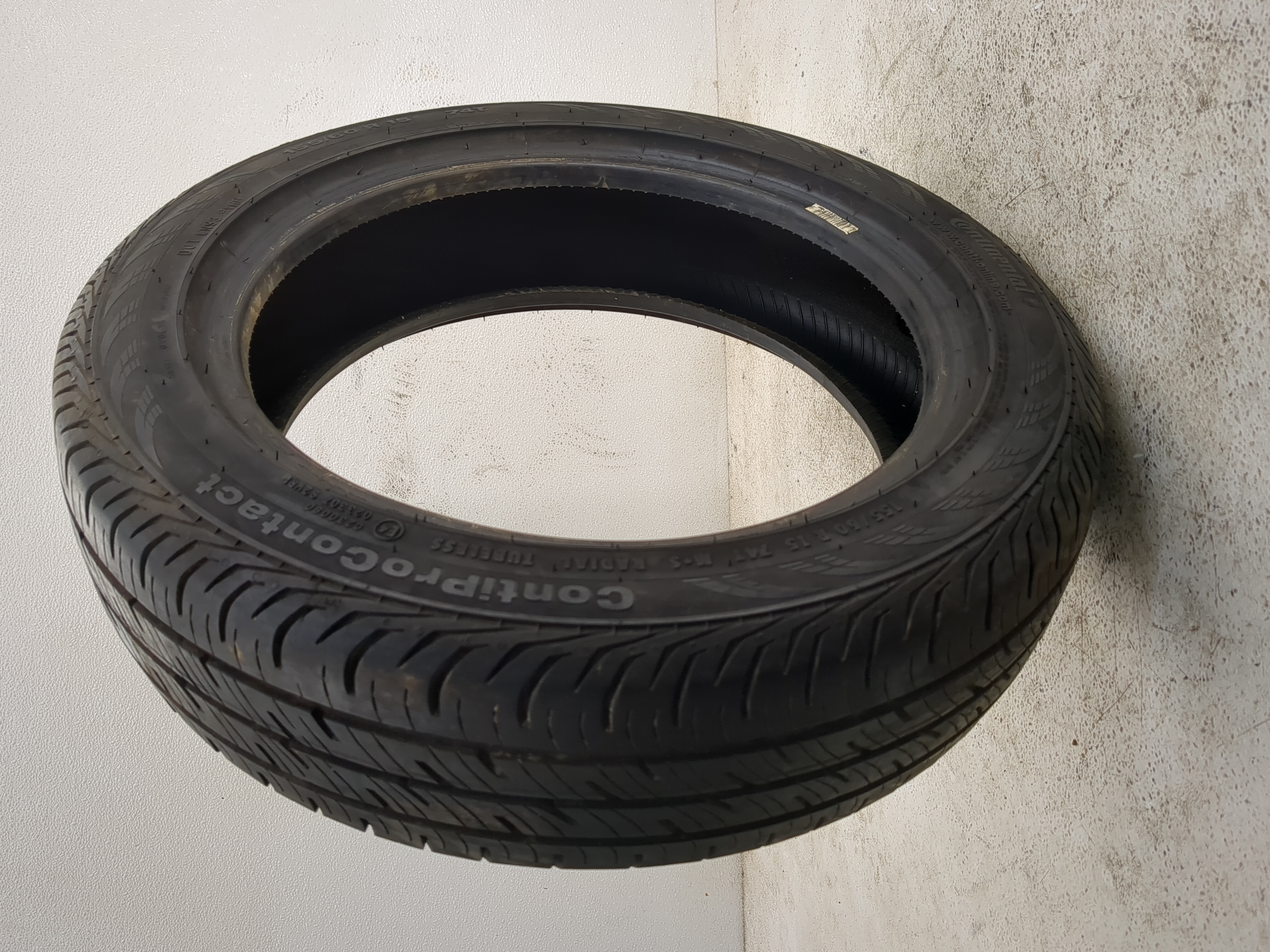 Used Tire 155/60R15 CONTINENTAL CONTIPROCONTACT 74T - Tread Depth 8/32 - Oemusedautoparts1.com