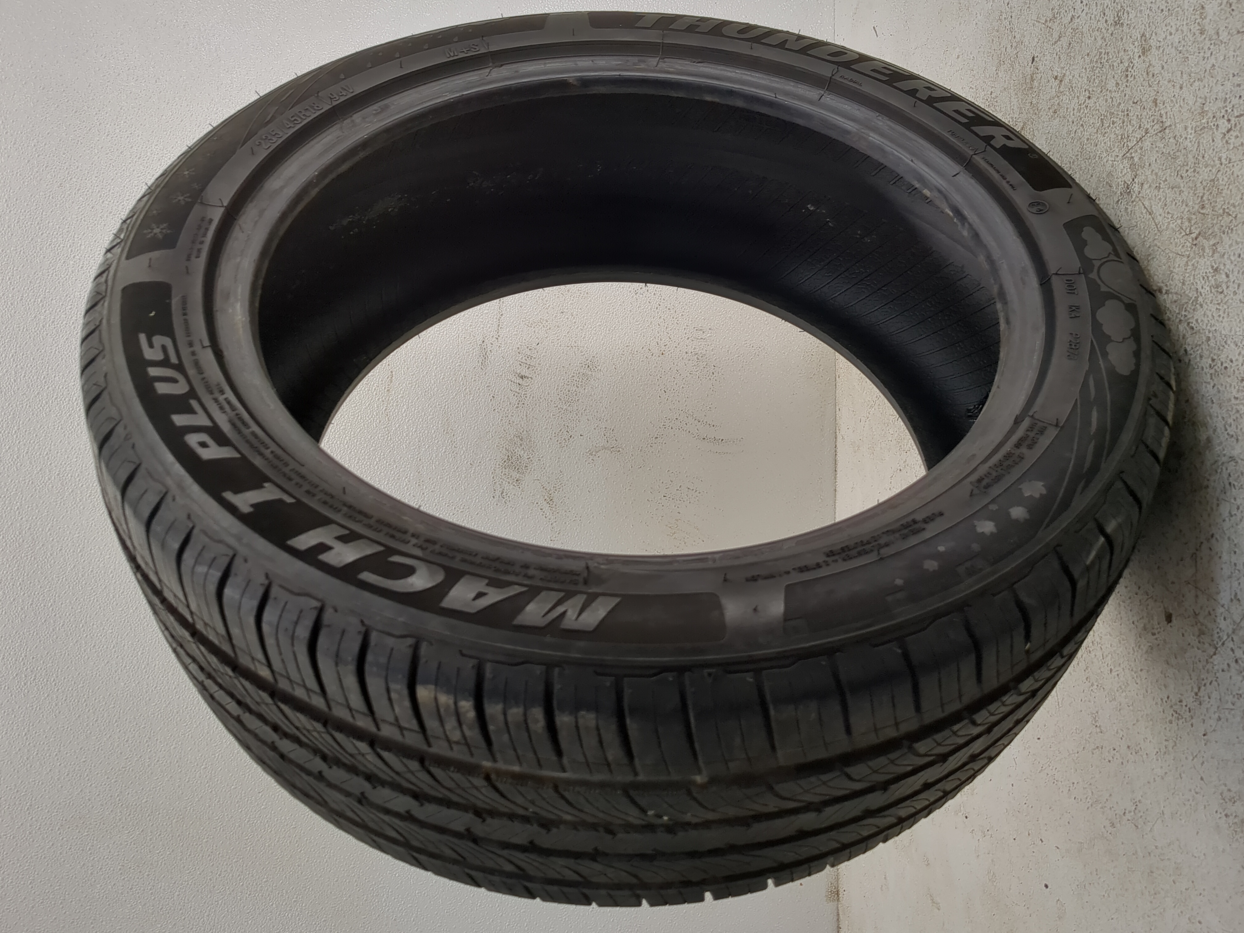 Used Tire 235/45R18 THUNDER MACH I PLUS 94V - Tread Depth 8/32 - Oemusedautoparts1.com