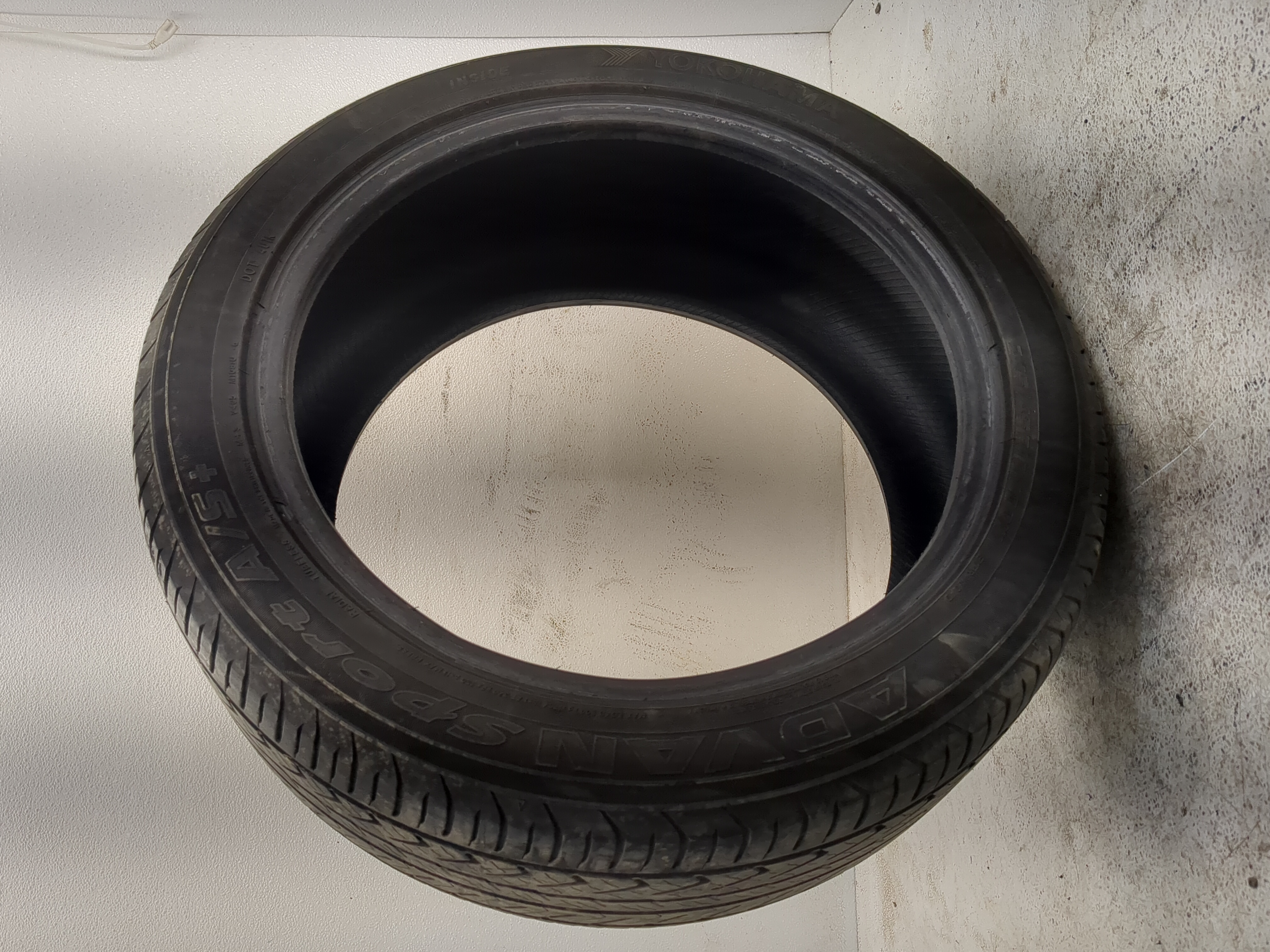 Used Tire 235/50R18 YOKOHAMA ADVAN SPORT AS+ 97H - Tread Depth 6/32 - Oemusedautoparts1.com