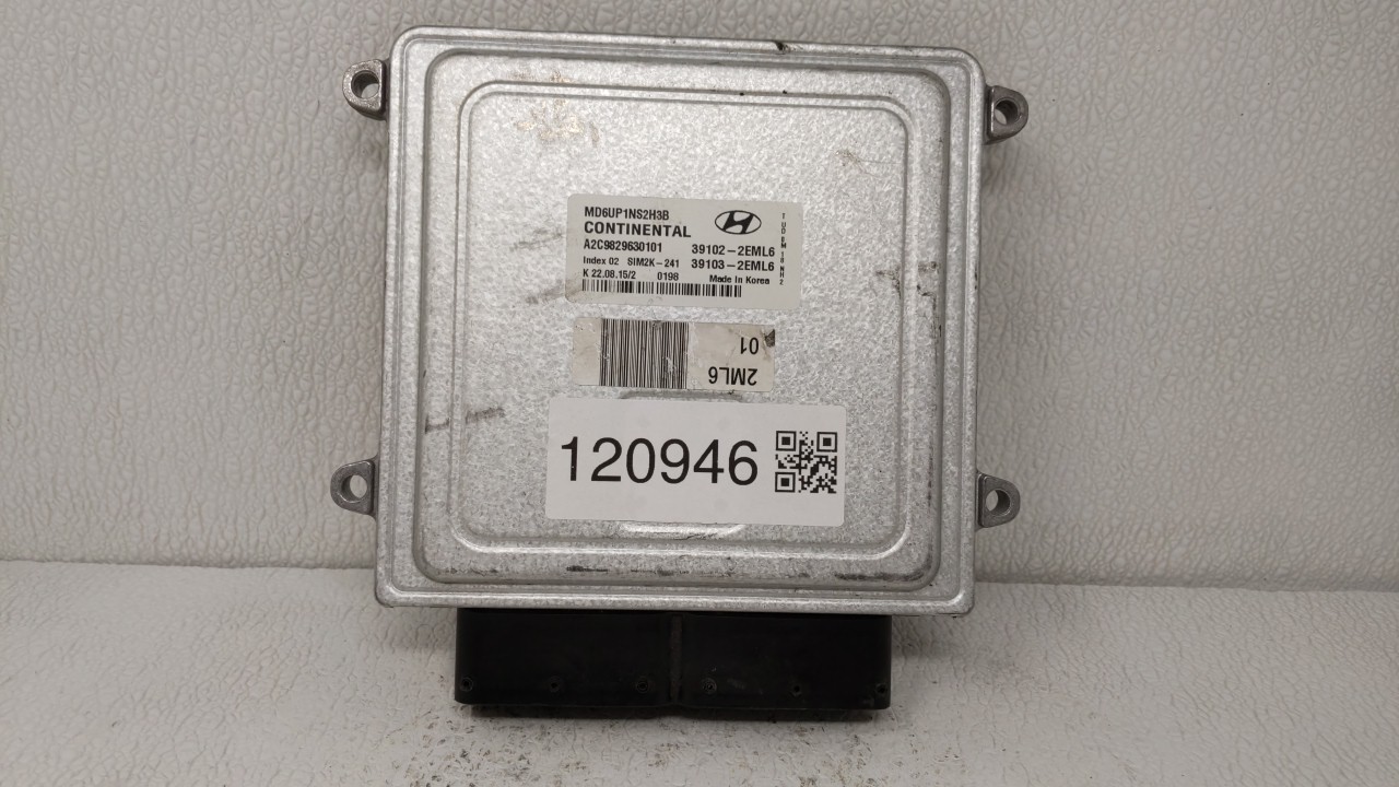 2016 Hyundai Elantra Engine Computer Ecu Pcm Ecm Pcu Oem 93102-2eml6 120946 - Oemusedautoparts1.com