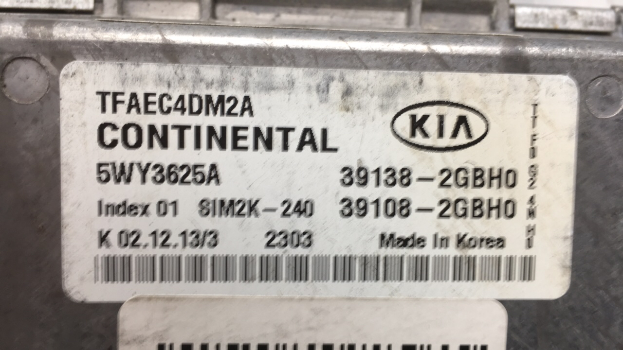 2014-2015 Kia Optima Engine Computer Ecu Pcm Oem 39138-2gbh0 120777 - Oemusedautoparts1.com