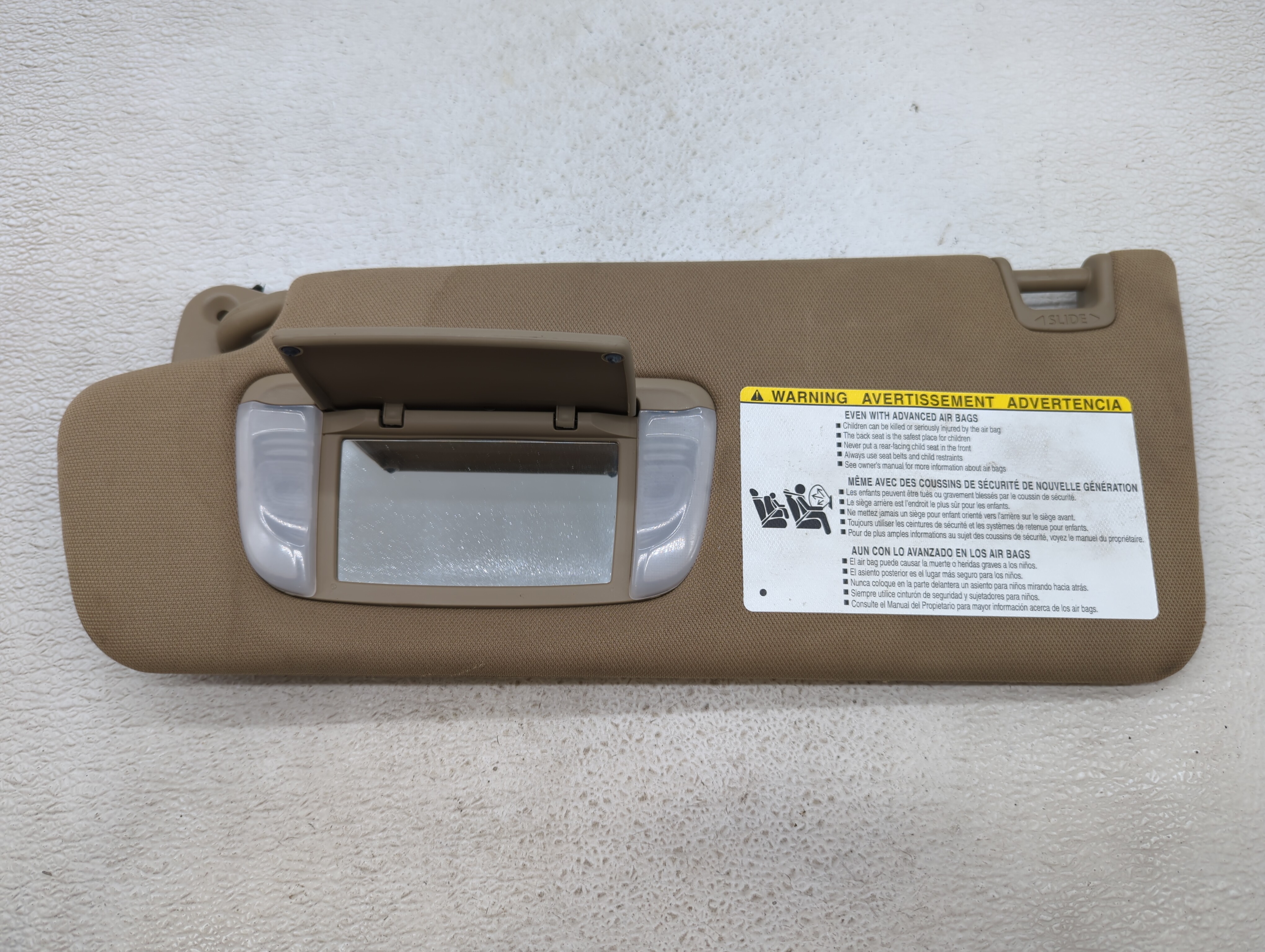 Picture of 2016-2019 Hyundai Sonata Driver Sun Visor Mirror Left Sunvisor Tan 419909