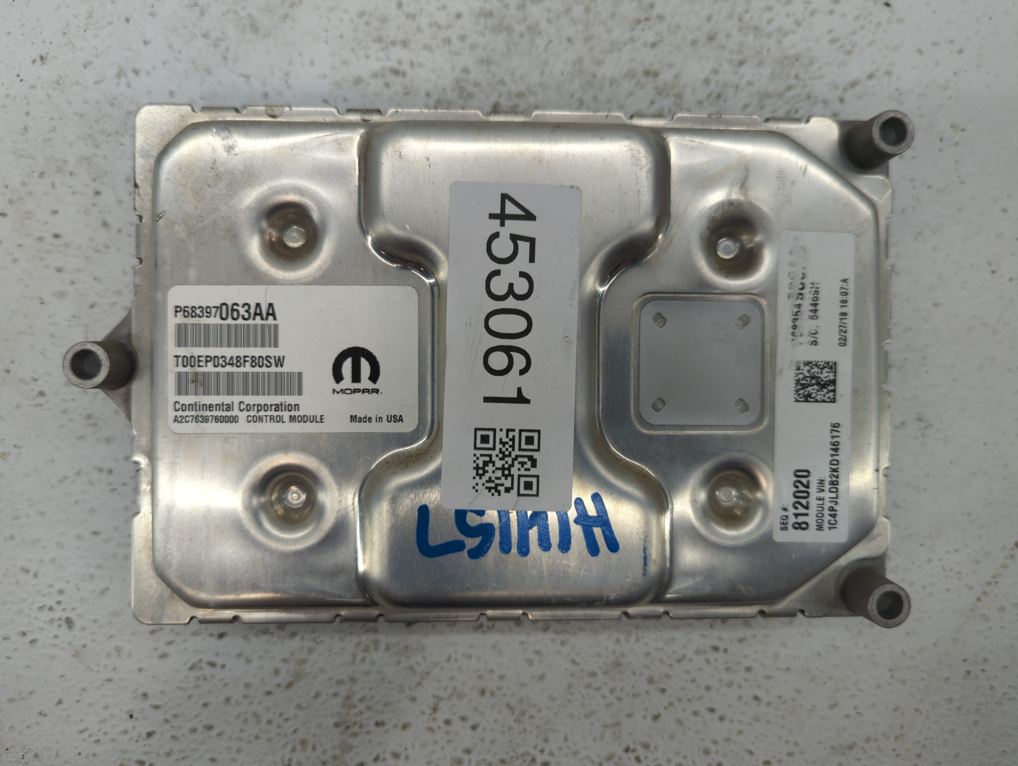 2019-2020 Jeep Cherokee Engine Control Computer Ecu Pcm Ecm Pcu Oem 453061 - Oemusedautoparts1.com