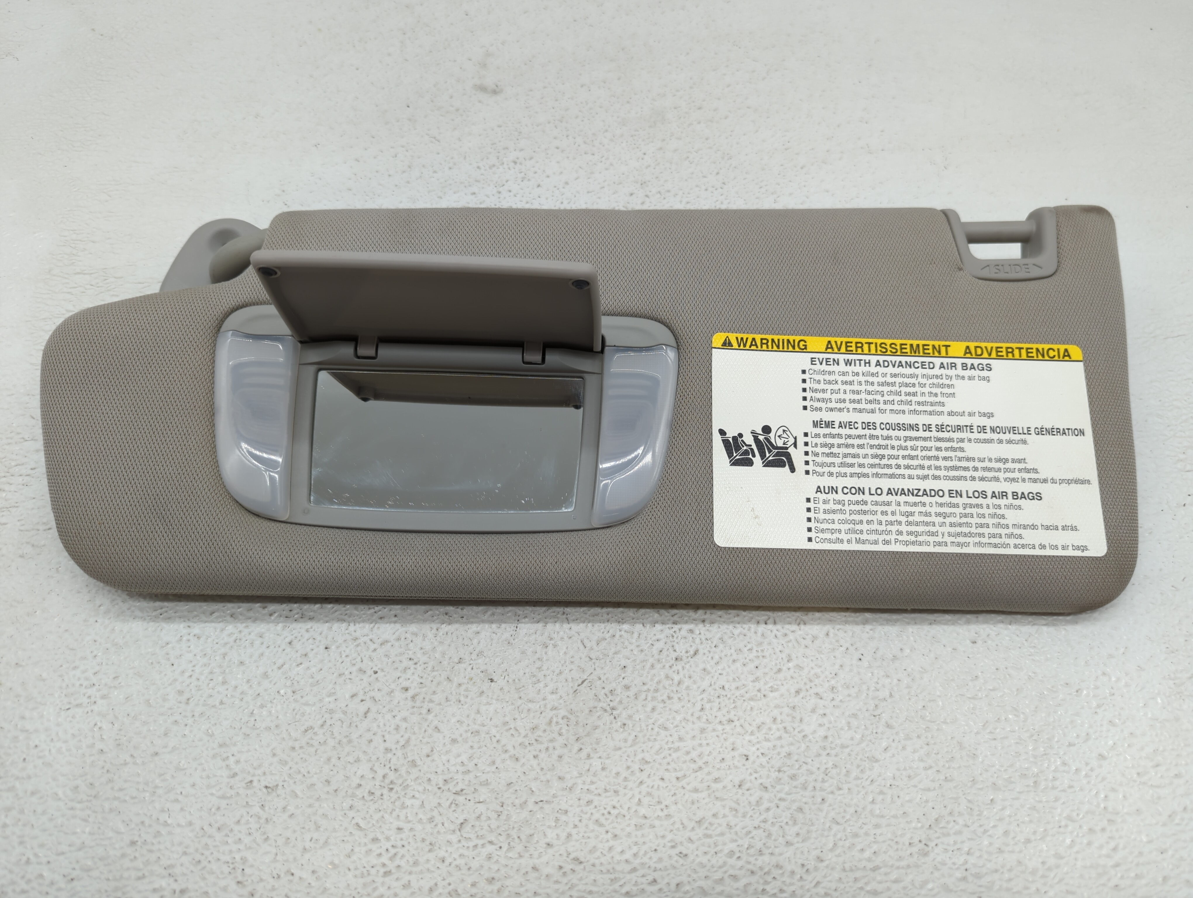 Picture of 2014-2021 Toyota Tundra Driver Sun Visor Mirror Left Sunvisor Grey 527042