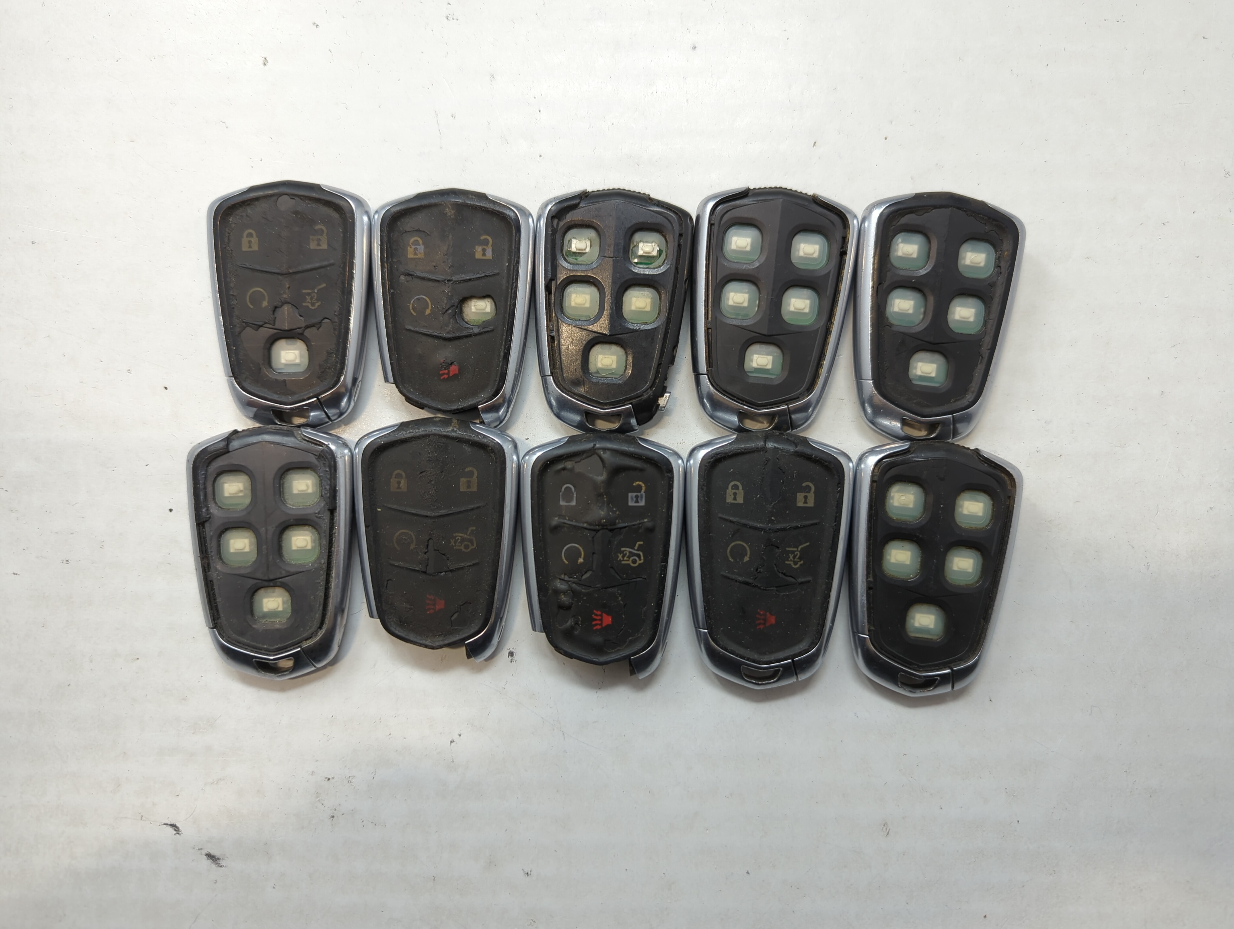 Lot of 10 Cadillac Keyless Entry Remote Fob HYQ2AB | HYQ2EB 13580811F | 533893 - Oemusedautoparts1.com