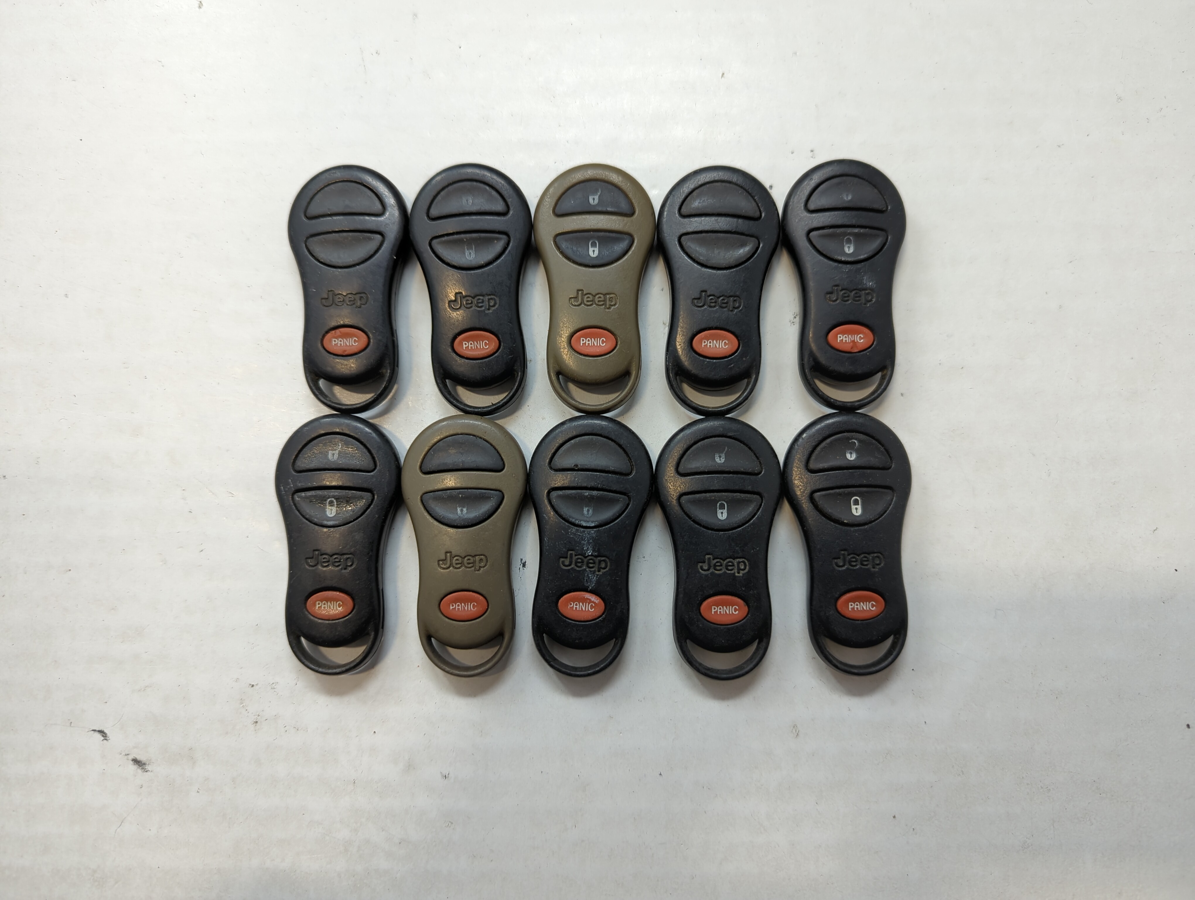 Lot of 10 Jeep Keyless Entry Remote Fob GQ43VT9T MIXED PART NUMBERS 533901 - Oemusedautoparts1.com