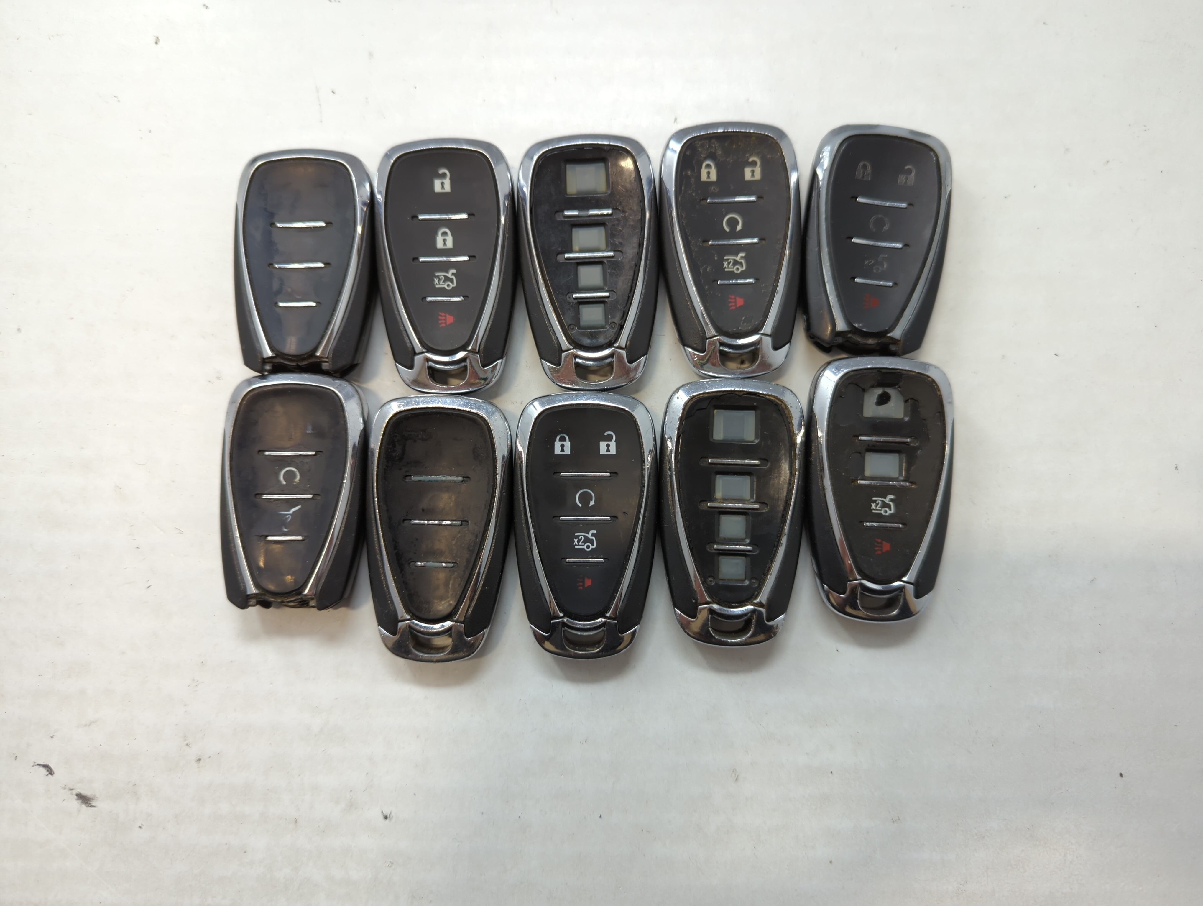 Lot of 10 Chevrolet Keyless Entry Remote Fob HYQ4AA | HYQ4EA 13529650A | 533910 - Oemusedautoparts1.com