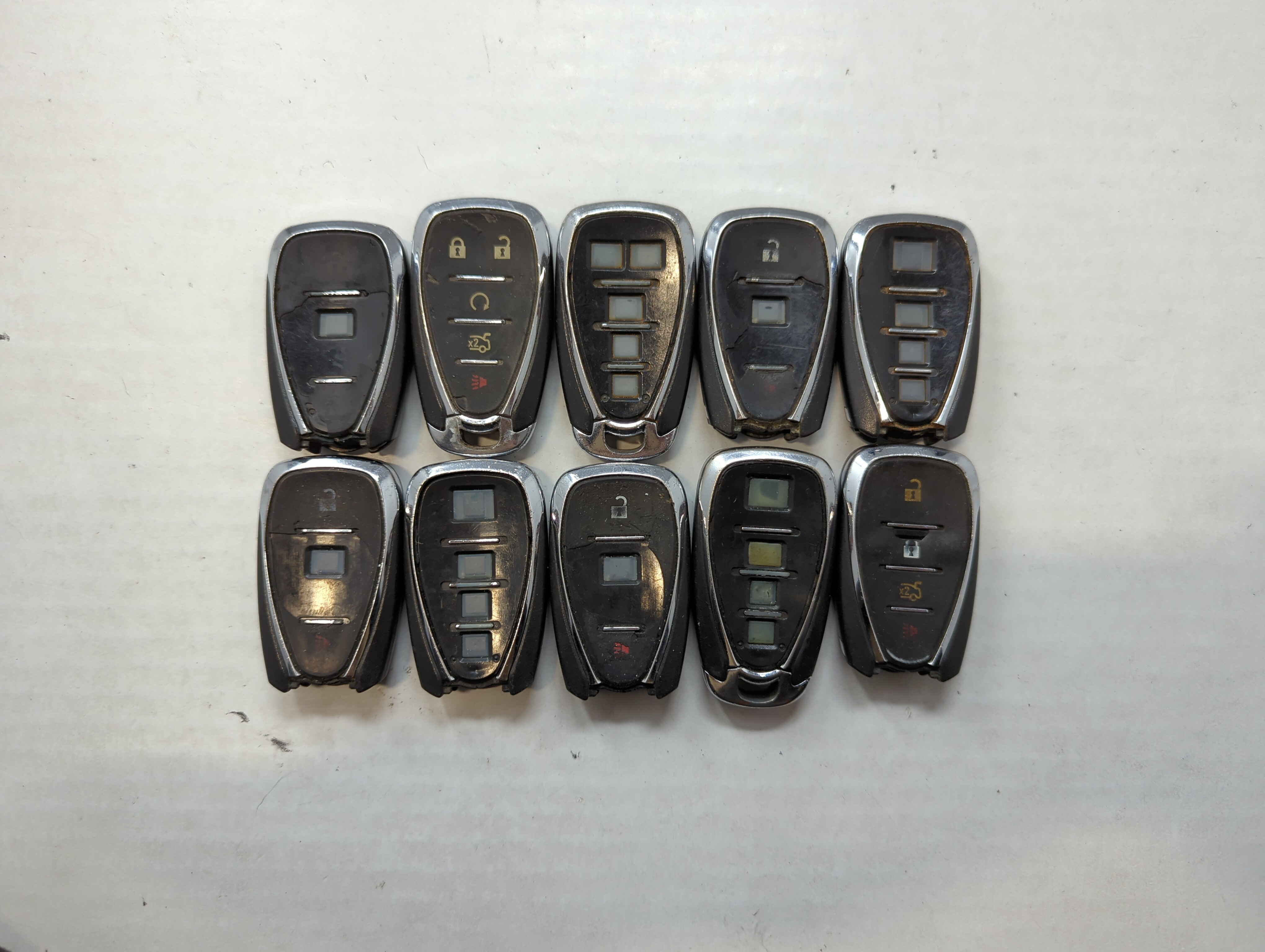 Lot of 10 Chevrolet Keyless Entry Remote Fob HYQ4AA | HYQ4EA 13529650A | 533949 - Oemusedautoparts1.com