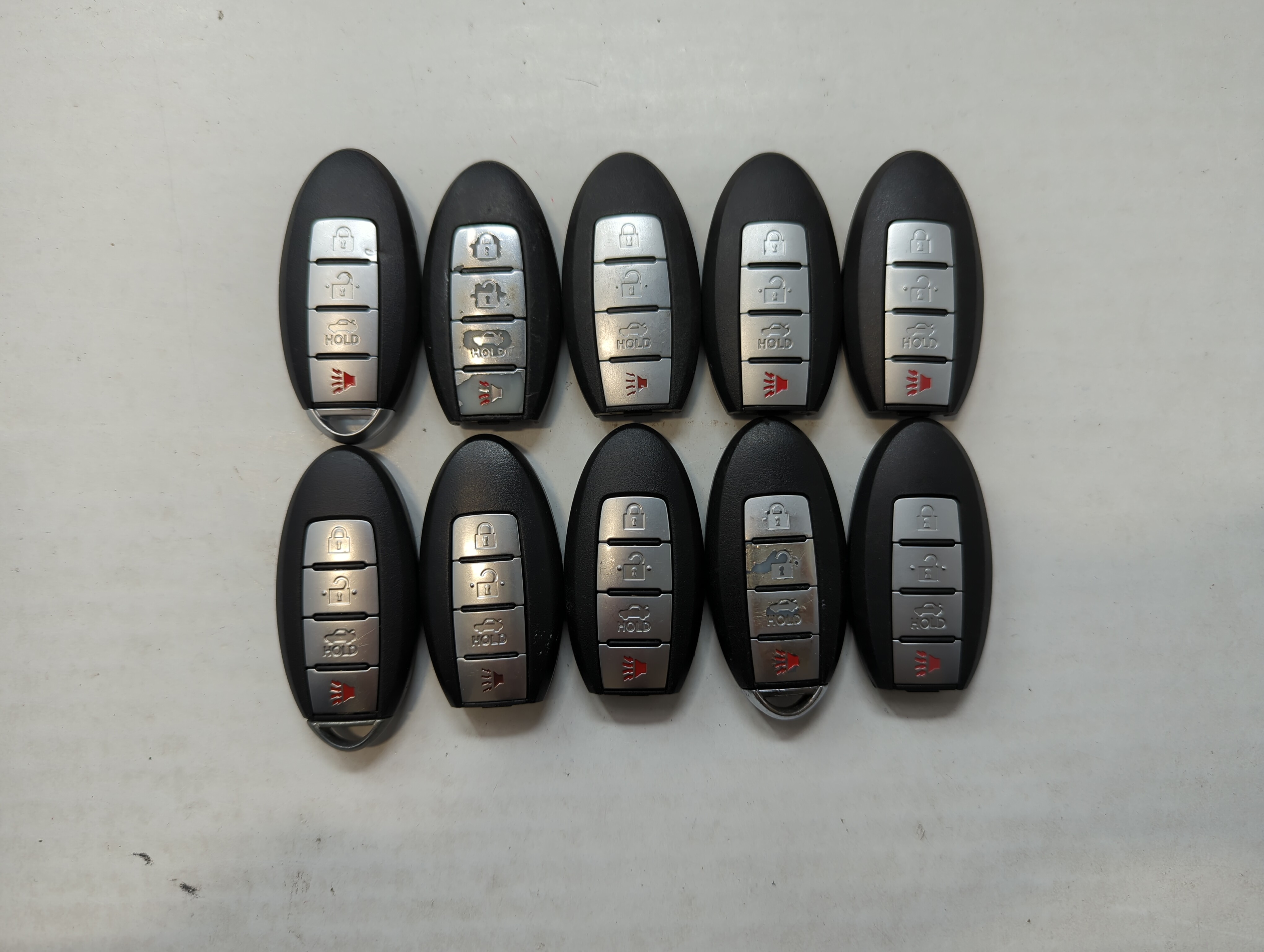 Lot of 10 Aftermarket Nissan Keyless Entry Remote Fob MIXED FCC IDS 558993 - Oemusedautoparts1.com