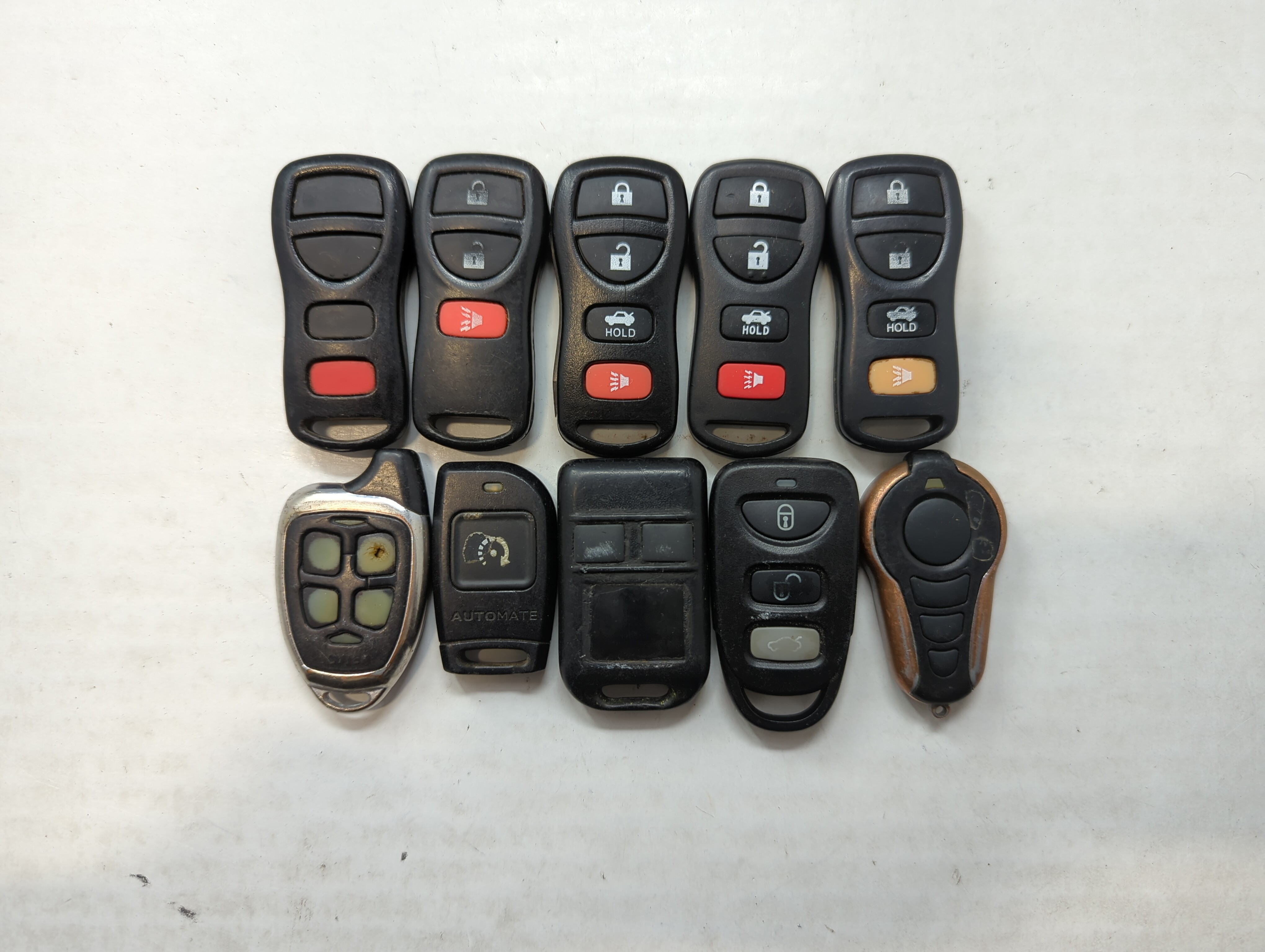 Picture of Lot of 10 Aftermarket Keyless Entry Remote Fob MIXED FCC IDS MIXED PART 559621