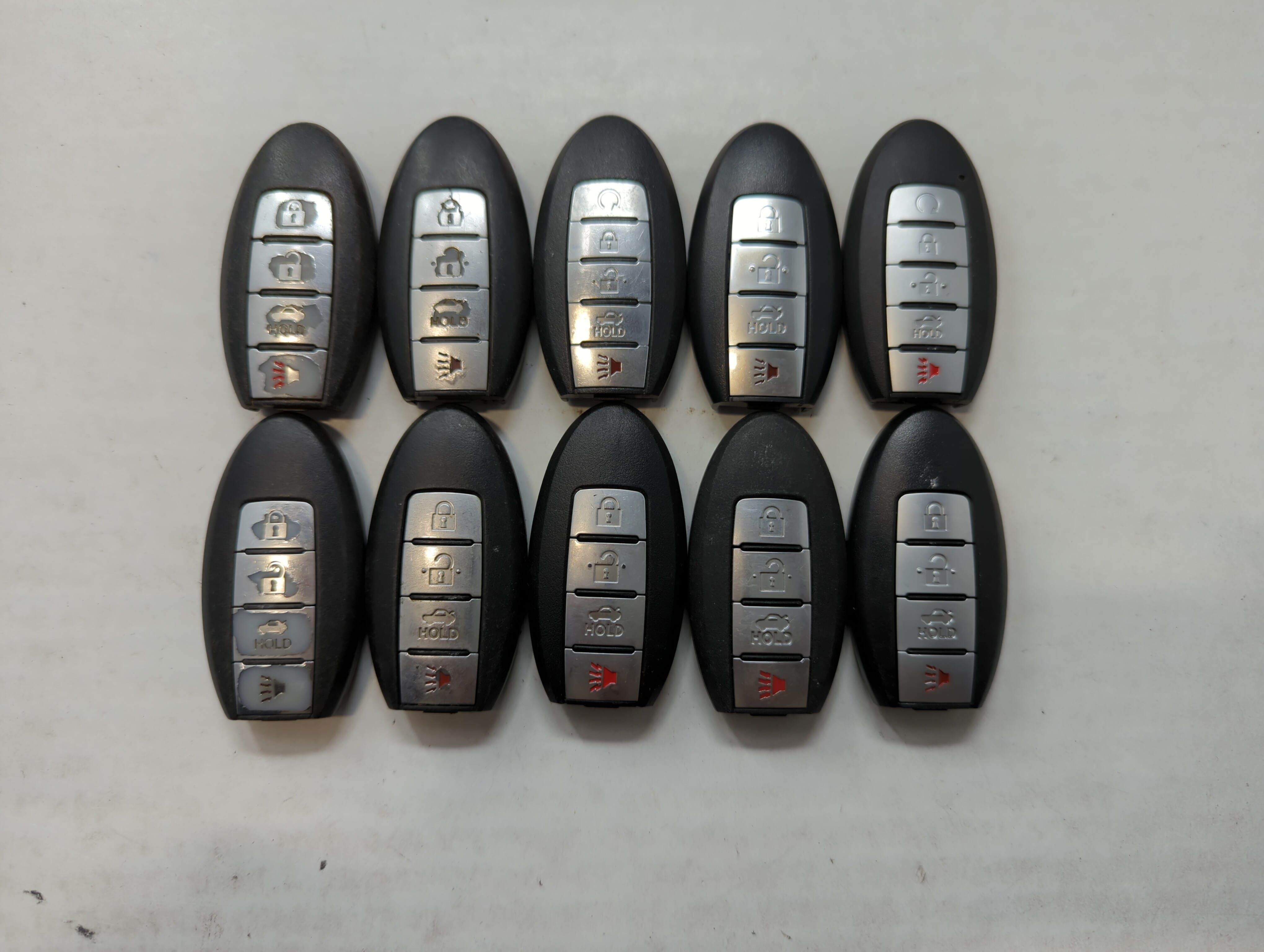 Picture of Lot of 10 Aftermarket Nissan Keyless Entry Remote Fob MIXED FCC IDS 559672