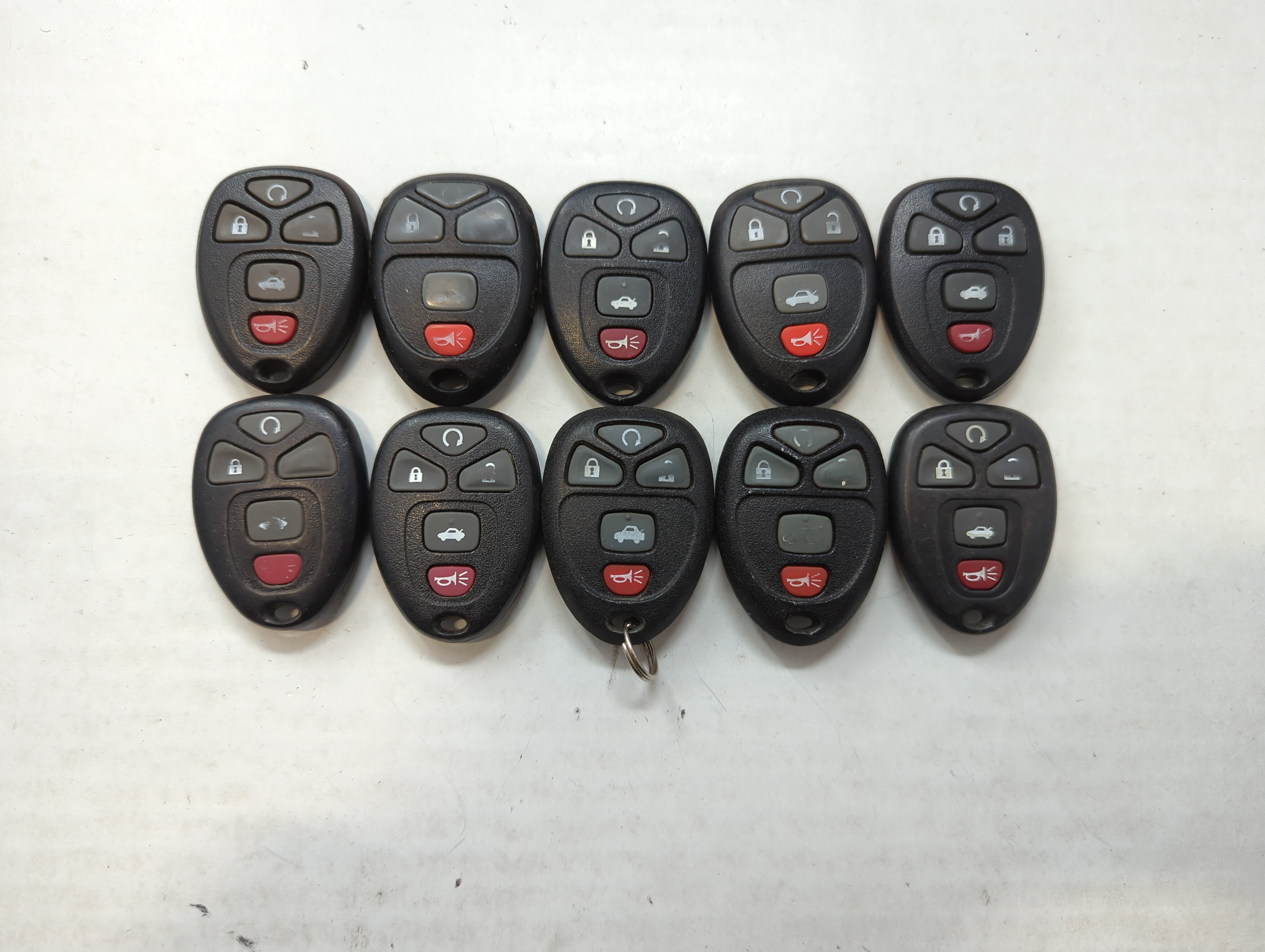 Picture of Lot of 10 Aftermarket Chevrolet Keyless Entry Remote Fob MIXED FCC IDS 563193