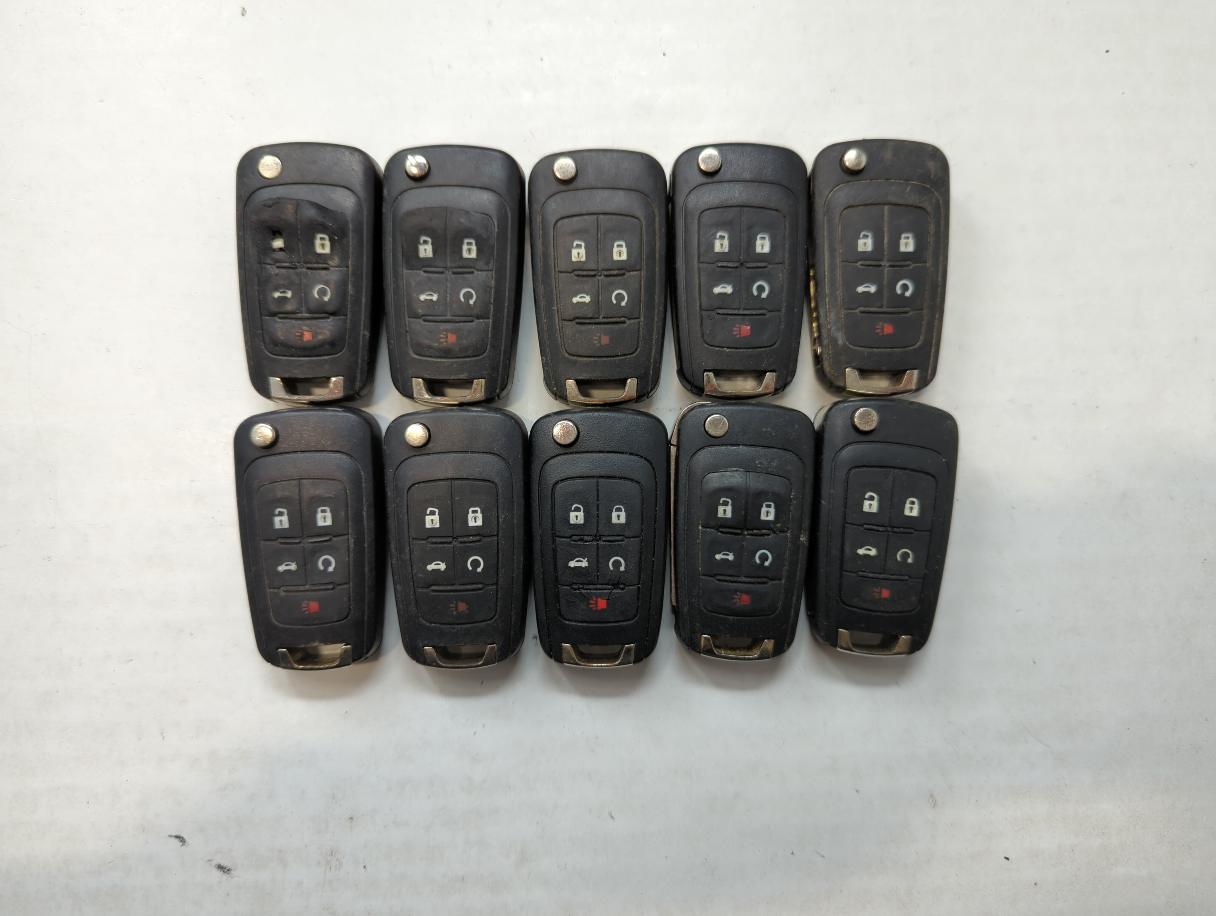 Picture of Lot of 10 Aftermarket Chevrolet Keyless Entry Remote Fob MIXED FCC IDS 563240