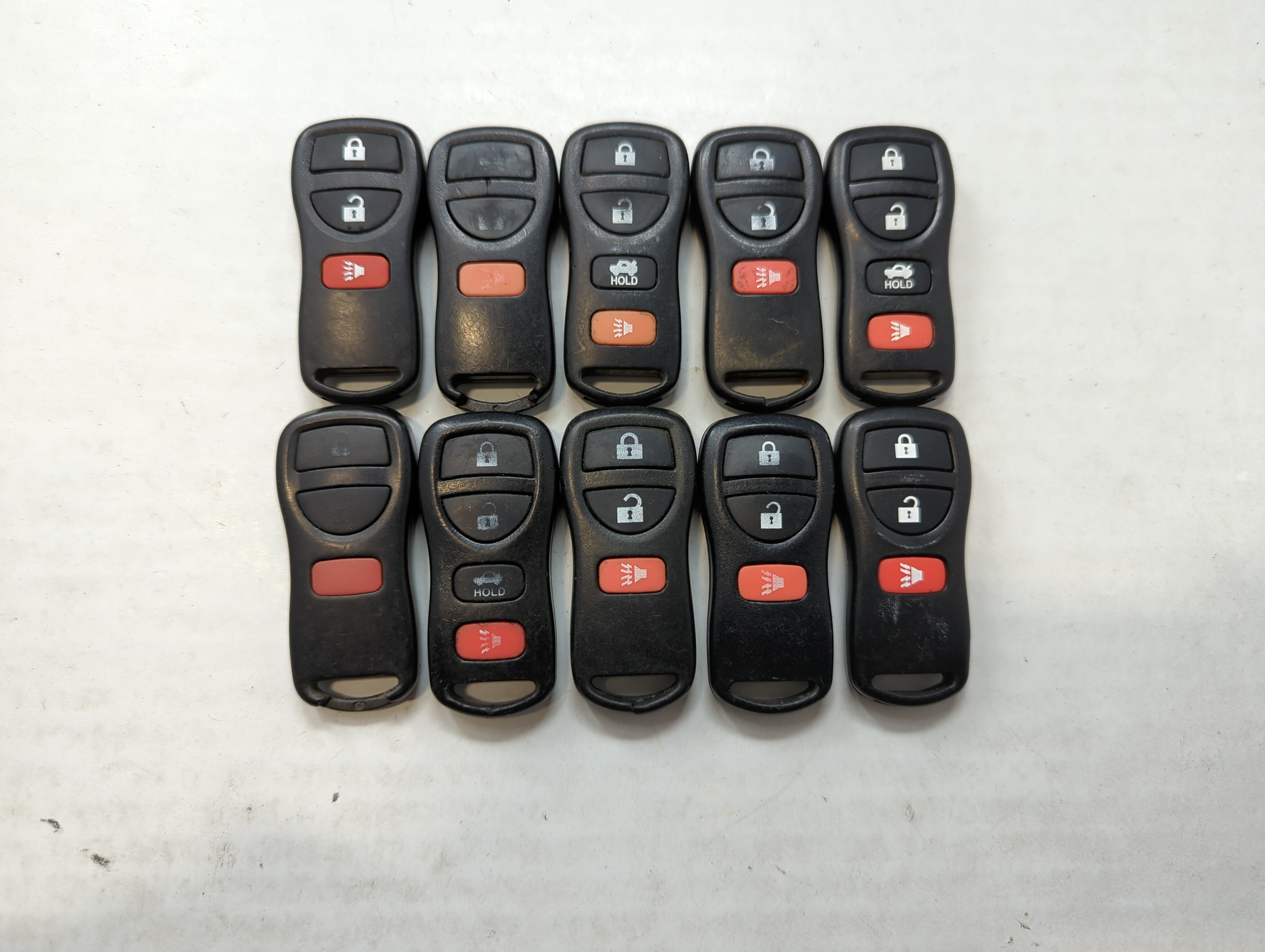Picture of Lot of 10 Aftermarket Nissan Keyless Entry Remote Fob MIXED FCC IDS 563632