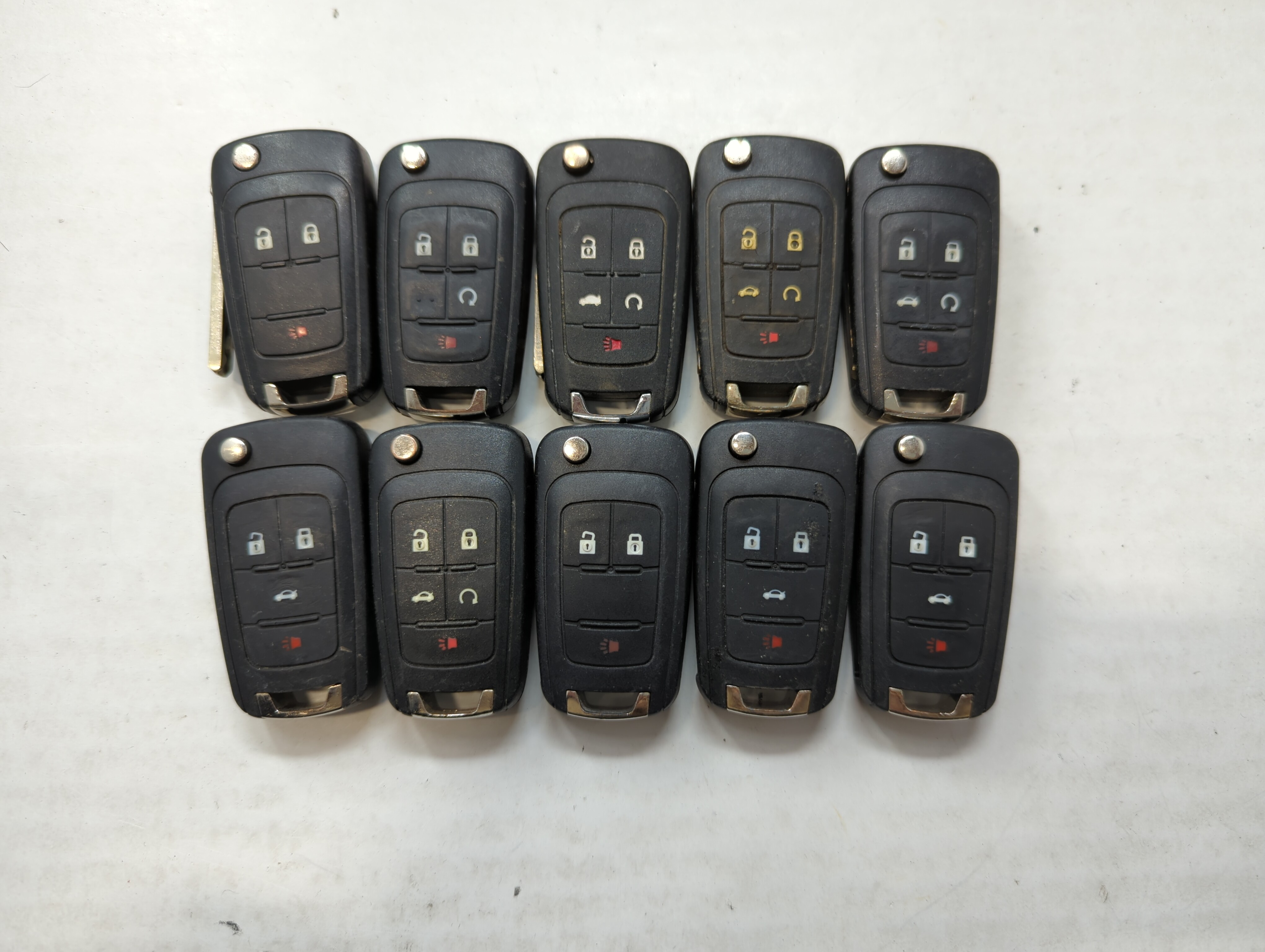 Picture of Lot of 10 Aftermarket Chevrolet Keyless Entry Remote Fob MIXED FCC IDS 563651