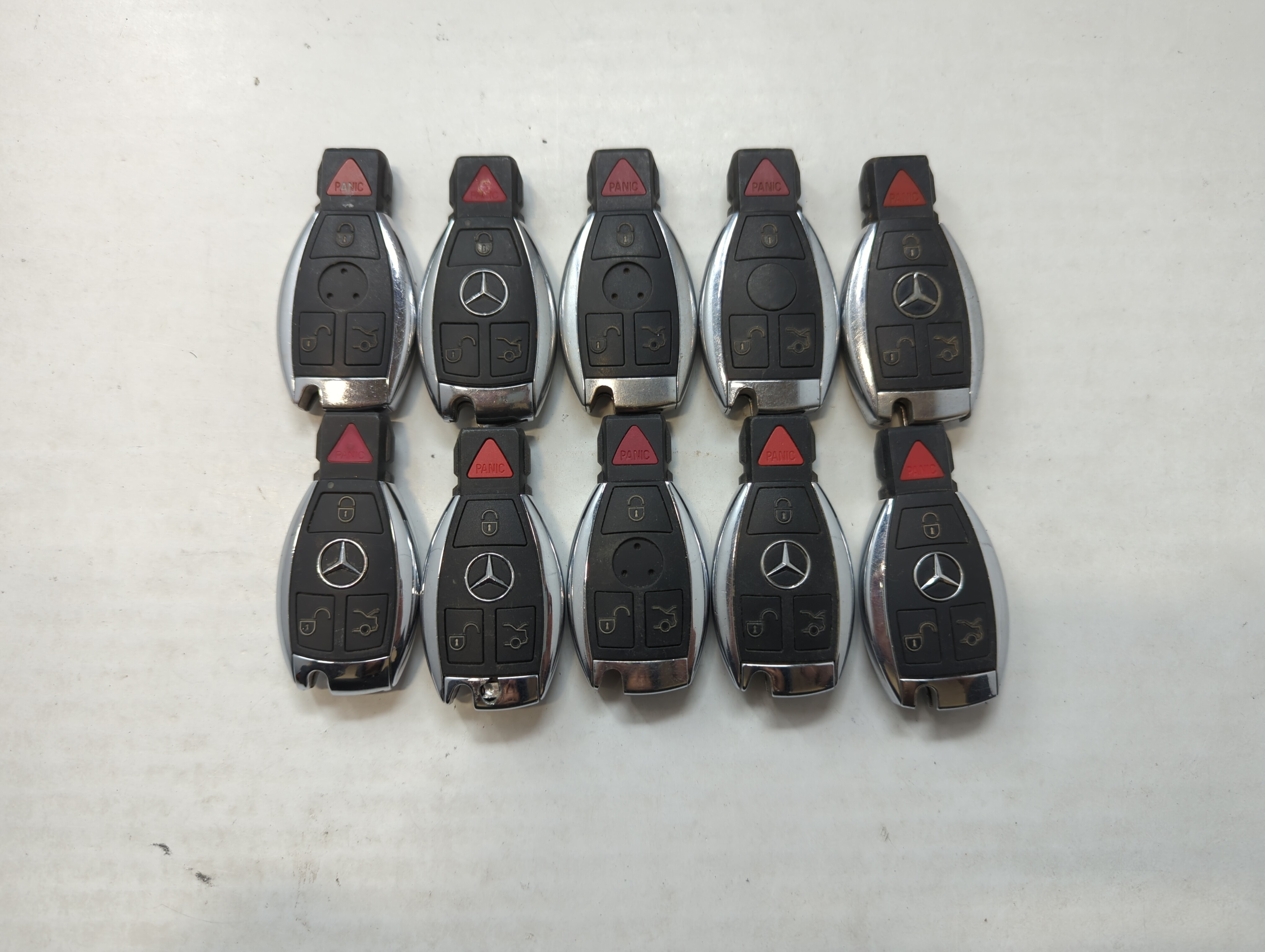 Lot of 10 Mercedes-Benz Keyless Entry Remote Fob IYZDC07 MIXED PART 563731 - Oemusedautoparts1.com