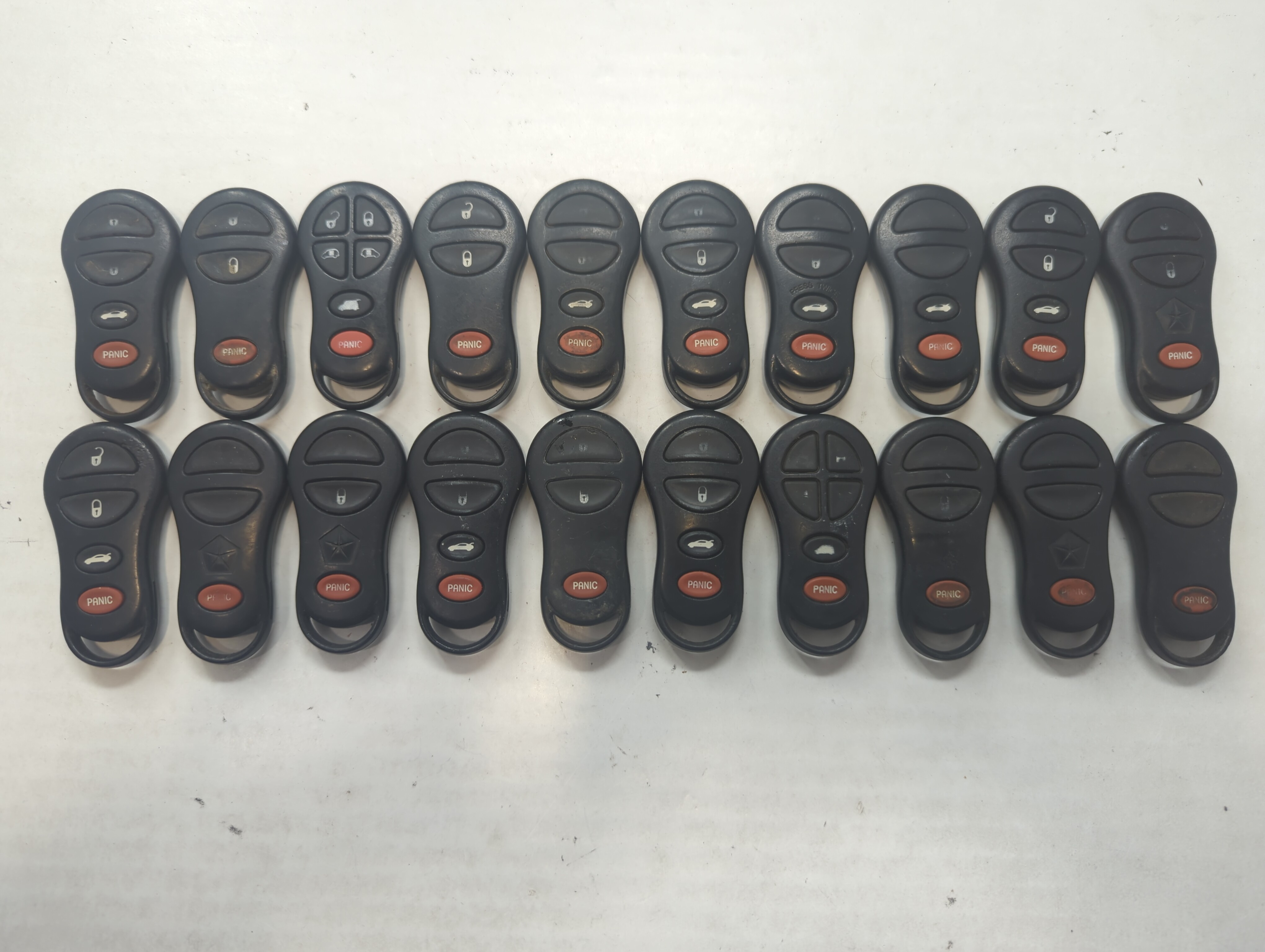 Lot of 20 Dodge Keyless Entry Remote Fob GQ43VT9T MIXED PART NUMBERS 592031 - Oemusedautoparts1.com