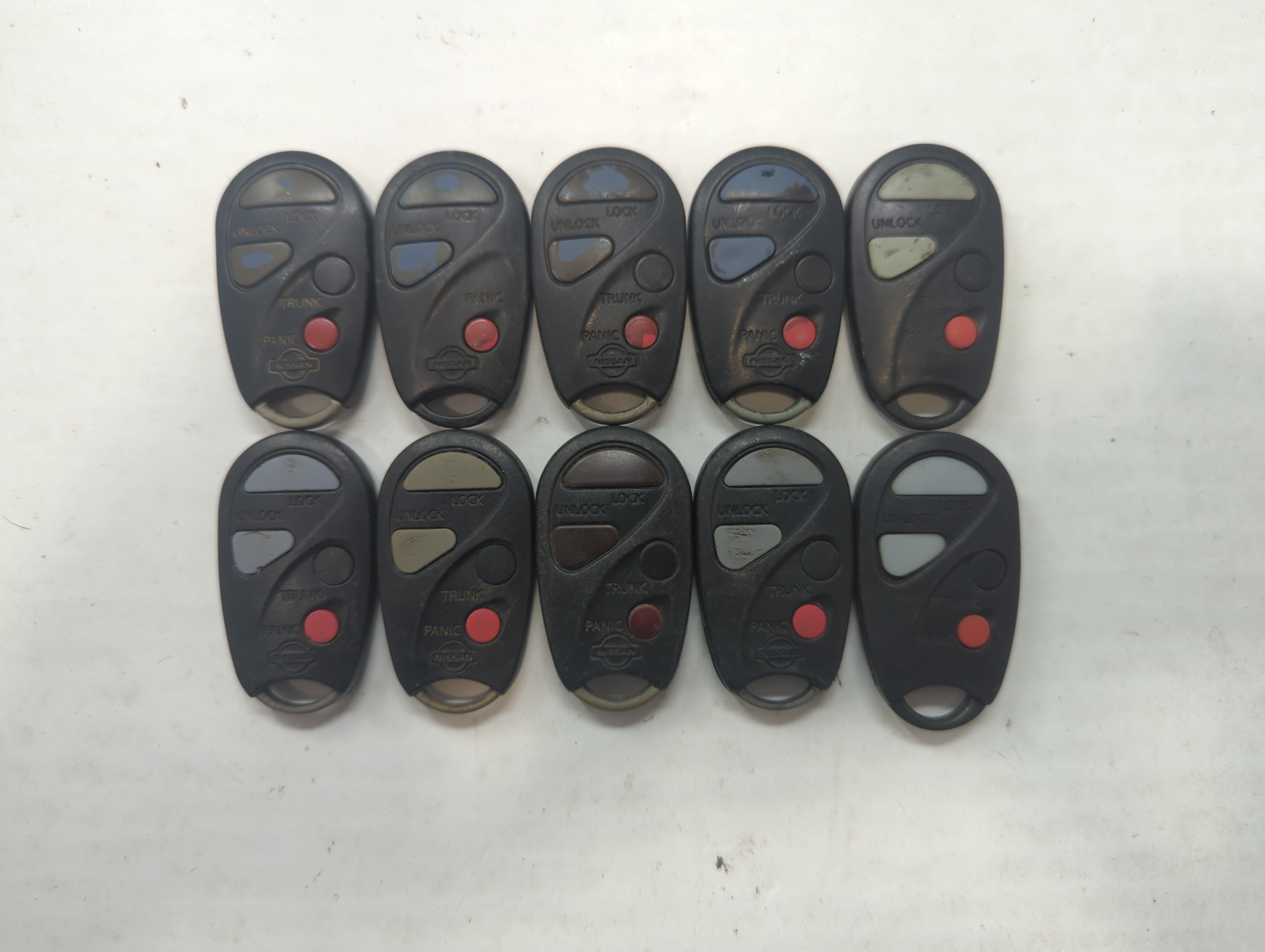 Lot of 10 Nissan Keyless Entry Remote Fob MIXED FCC IDS MIXED PART 592605 - Oemusedautoparts1.com
