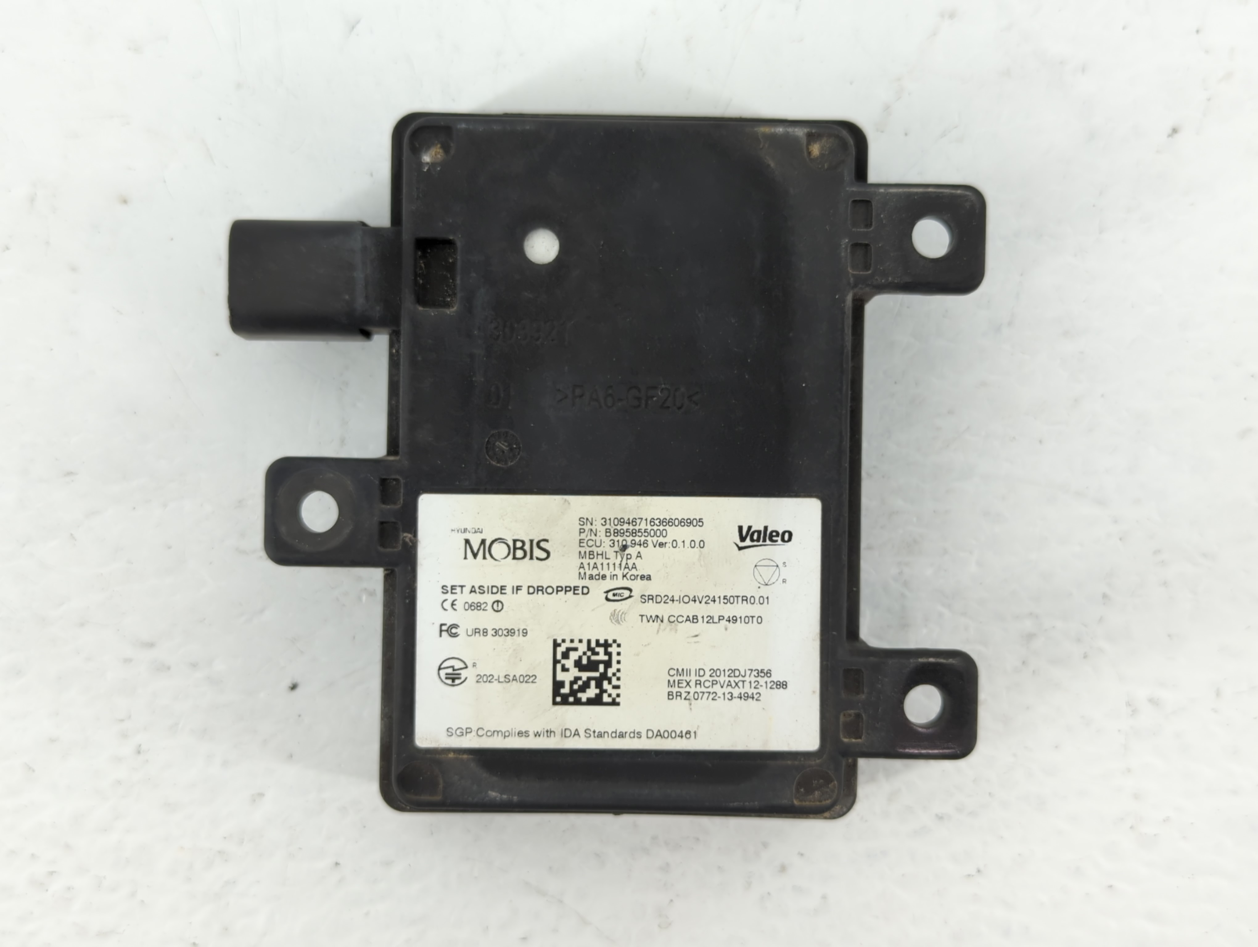 2017-2018 Hyundai Santa Fe Chassis Control Module Ccm Bcm Body Control 598547 - Oemusedautoparts1.com
