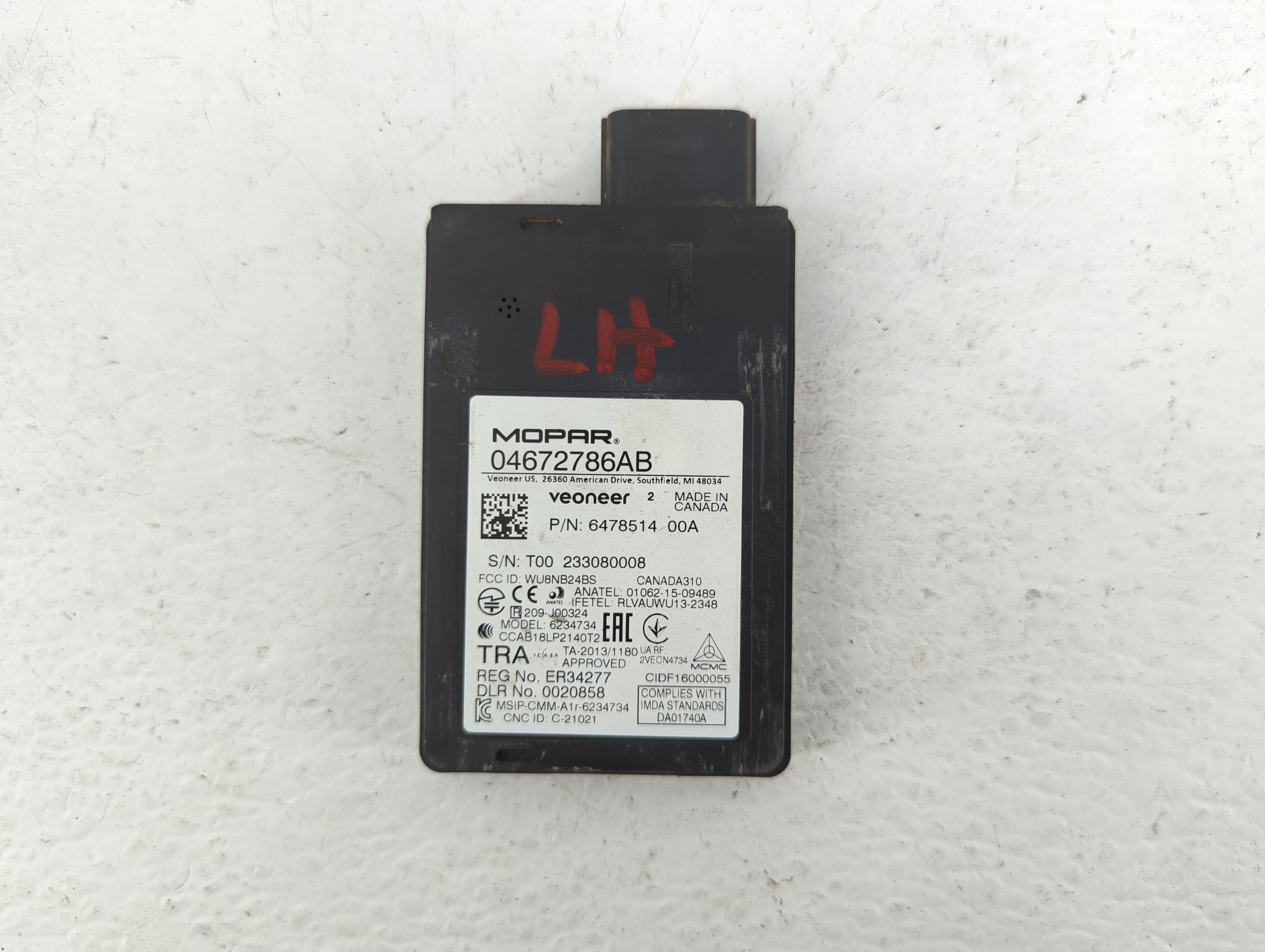 Picture of 2024 Chrysler Pacifica Chassis Control Module Ccm Bcm Body Control 598603