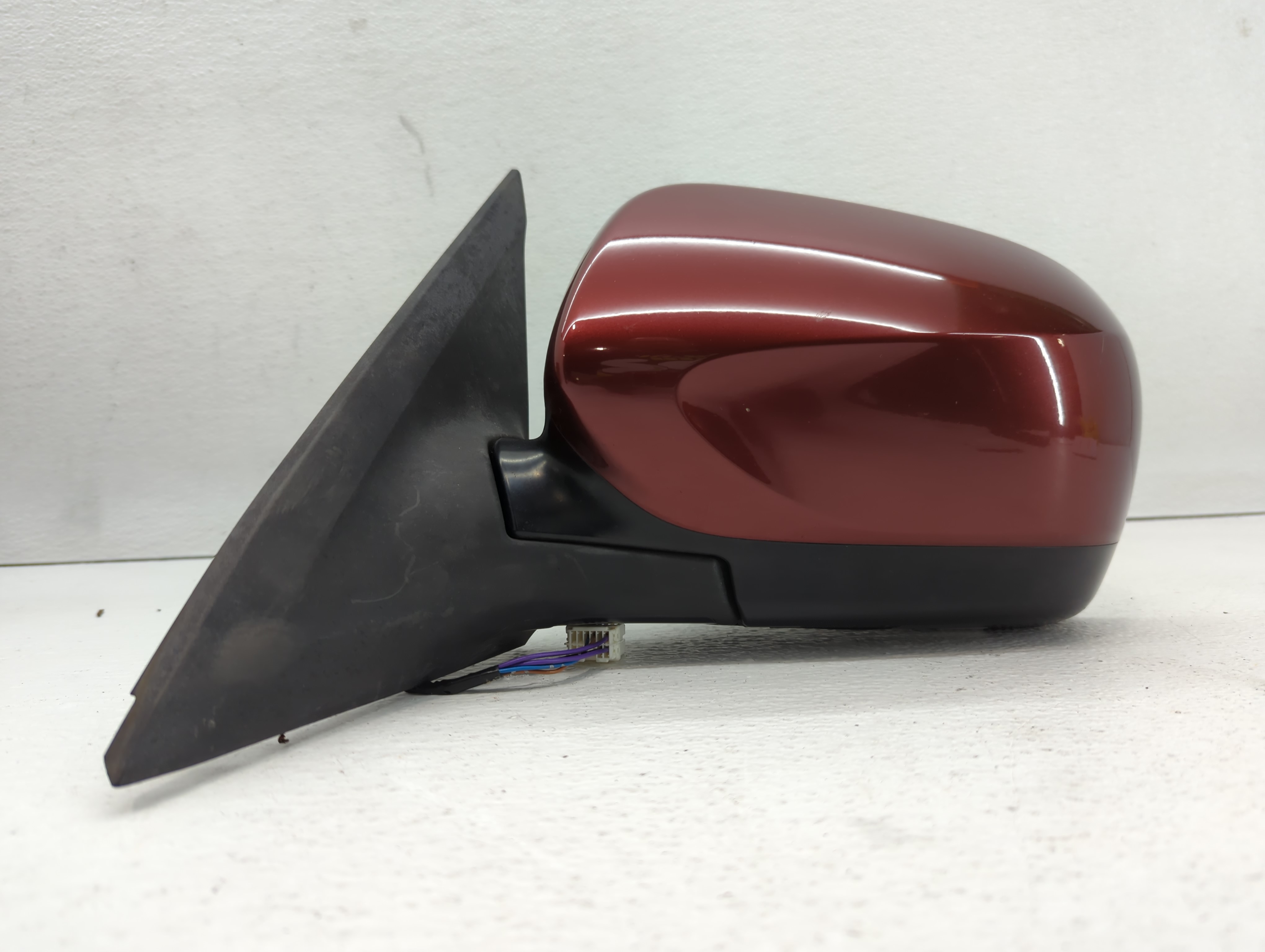 2012 Subaru Forester Driver Left Side View Power Door Mirror Red 620437 - Oemusedautoparts1.com