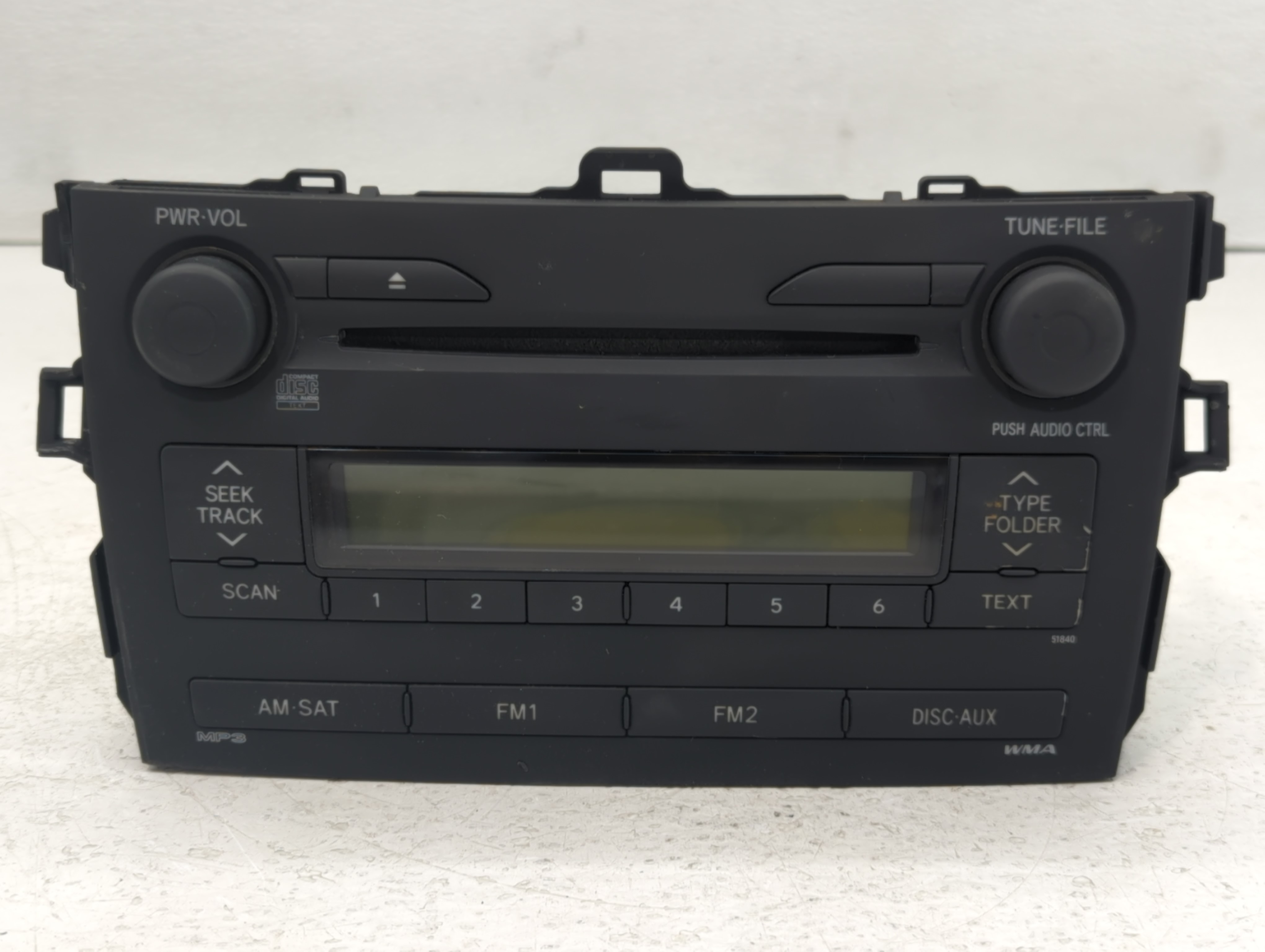 2009-2009 Toyota Corolla Am Fm Cd Player Radio Receiver 627006 - Oemusedautoparts1.com