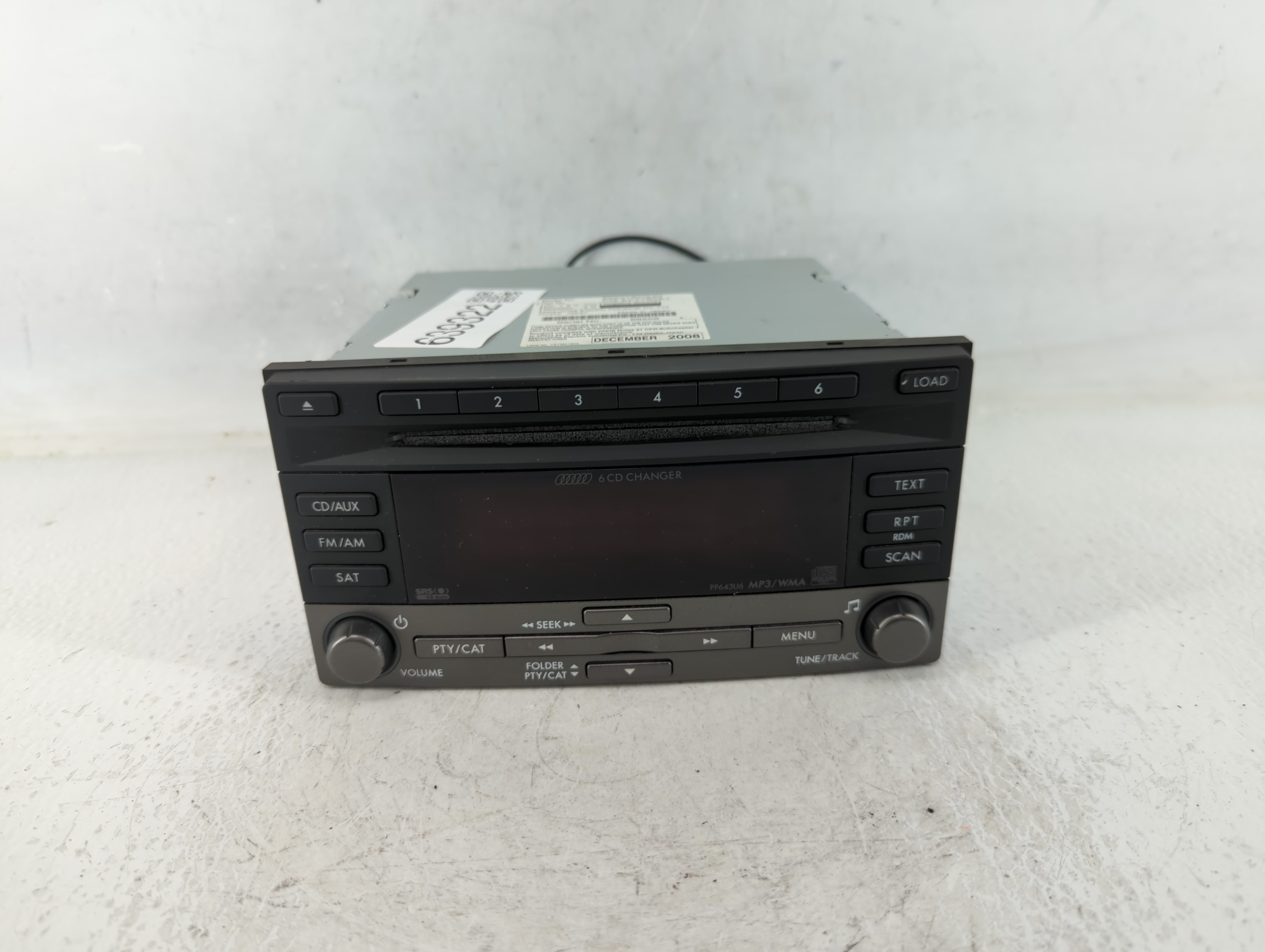 2009 Subaru Forester Am Fm Cd Player Radio Receiver 639322 - Oemusedautoparts1.com