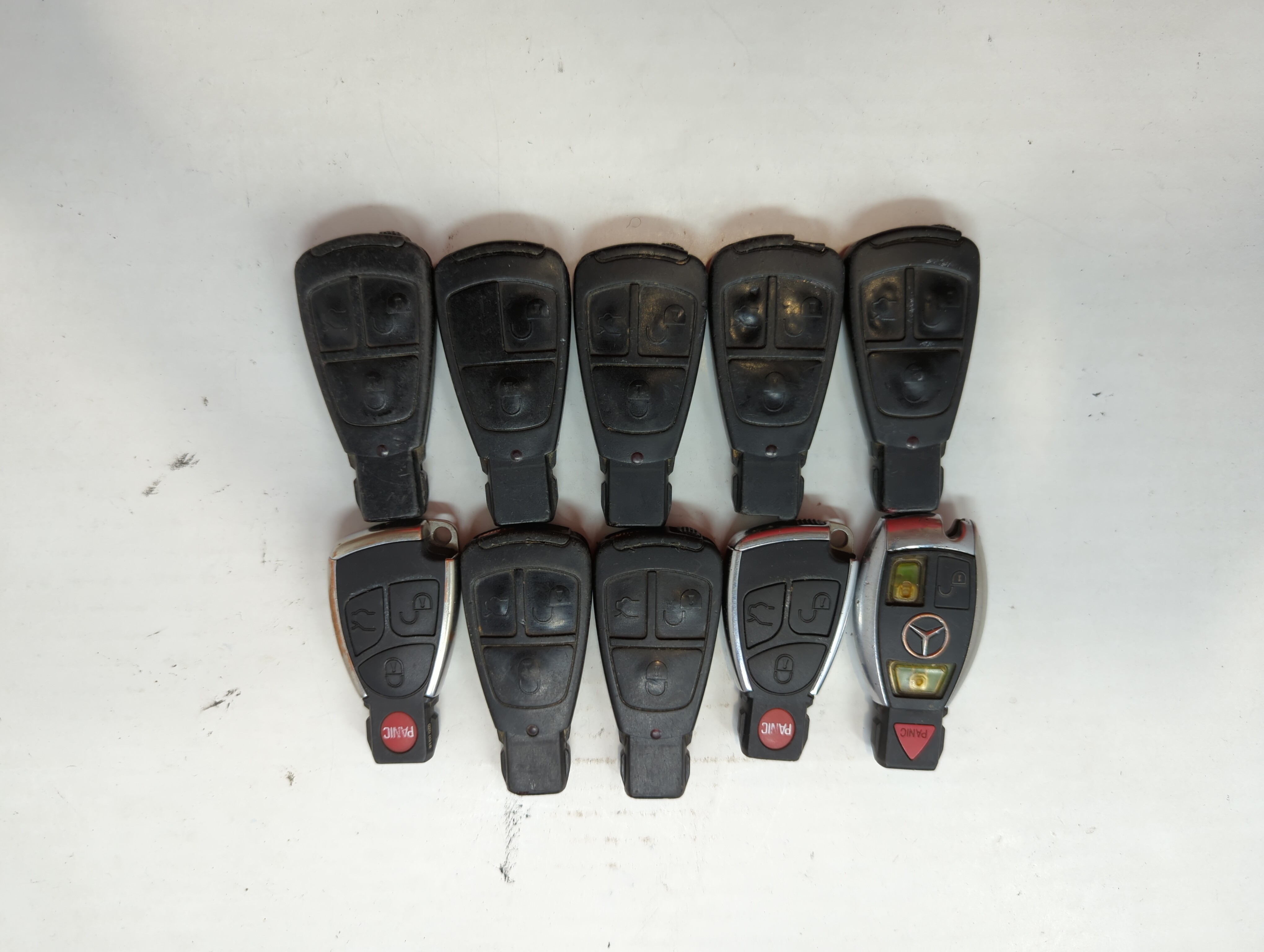 Lot of 10 Mercedes-Benz Keyless Entry Remote Fob IYZ3302 MIXED PART 640080 - Oemusedautoparts1.com