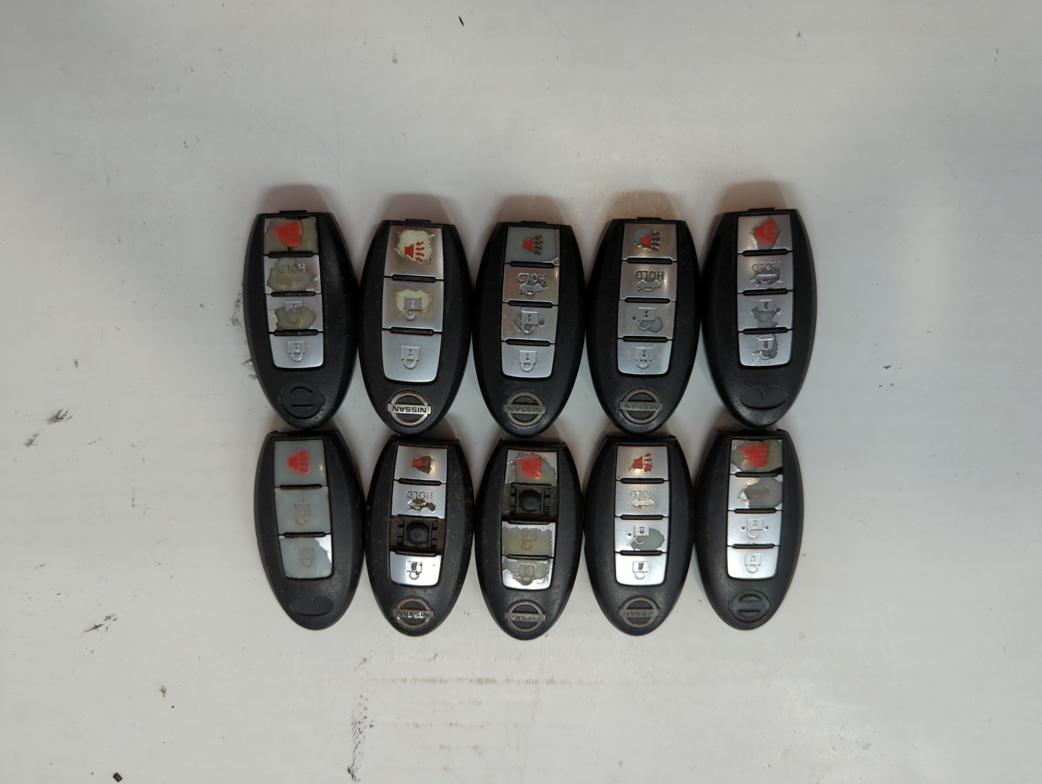 Lot of 10 Nissan Keyless Entry Remote Fob KR55WK48903 MIXED PART NUMBERS 640695 - Oemusedautoparts1.com