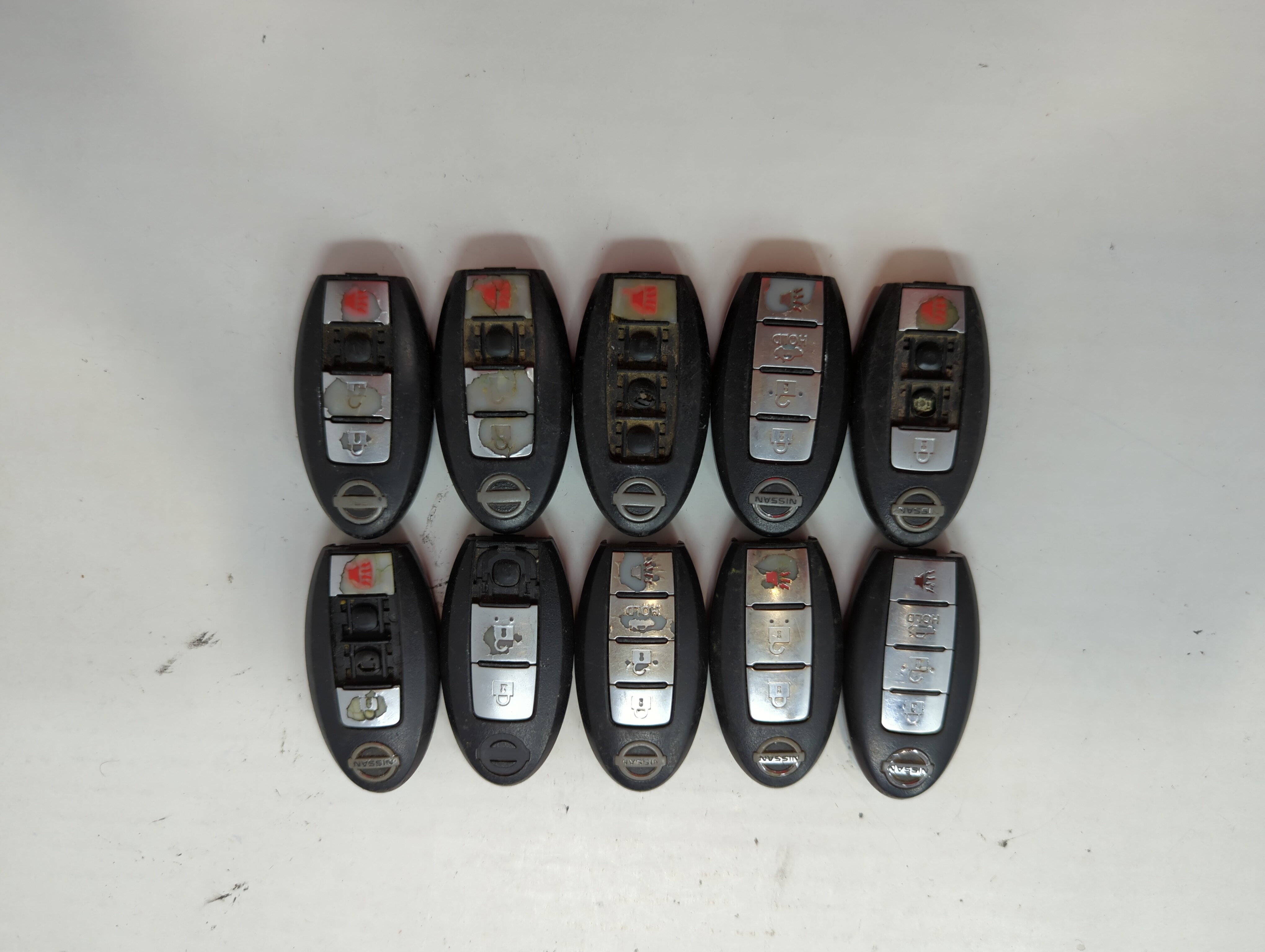 Lot of 10 Nissan Keyless Entry Remote Fob MIXED FCC IDS MIXED PART 641306 - Oemusedautoparts1.com