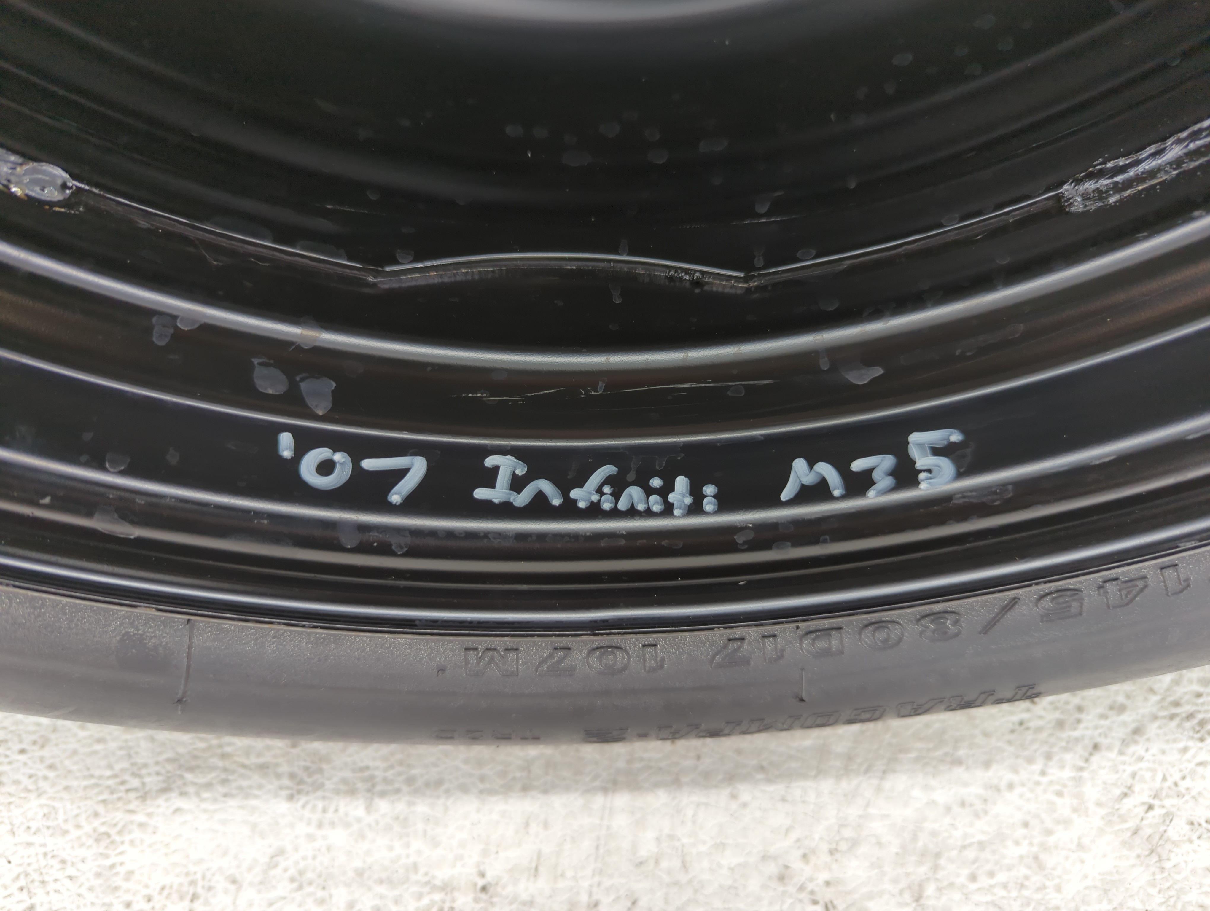 2020 Subaru Xv Crosstrek Spare Donut Tire Wheel Rim Oem 649125 - Oemusedautoparts1.com