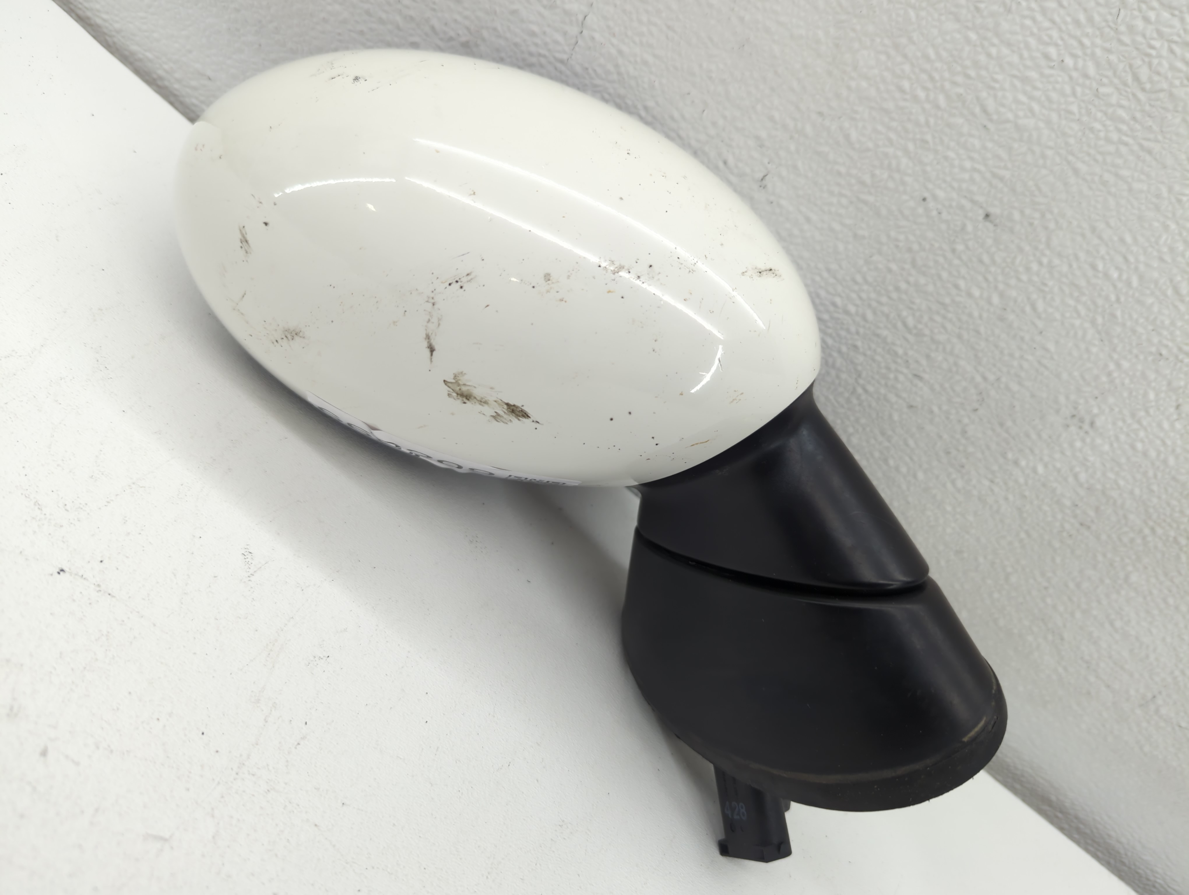 2005 Mini Cooper Passenger Right Side View Power Door Mirror White 669209 - Oemusedautoparts1.com