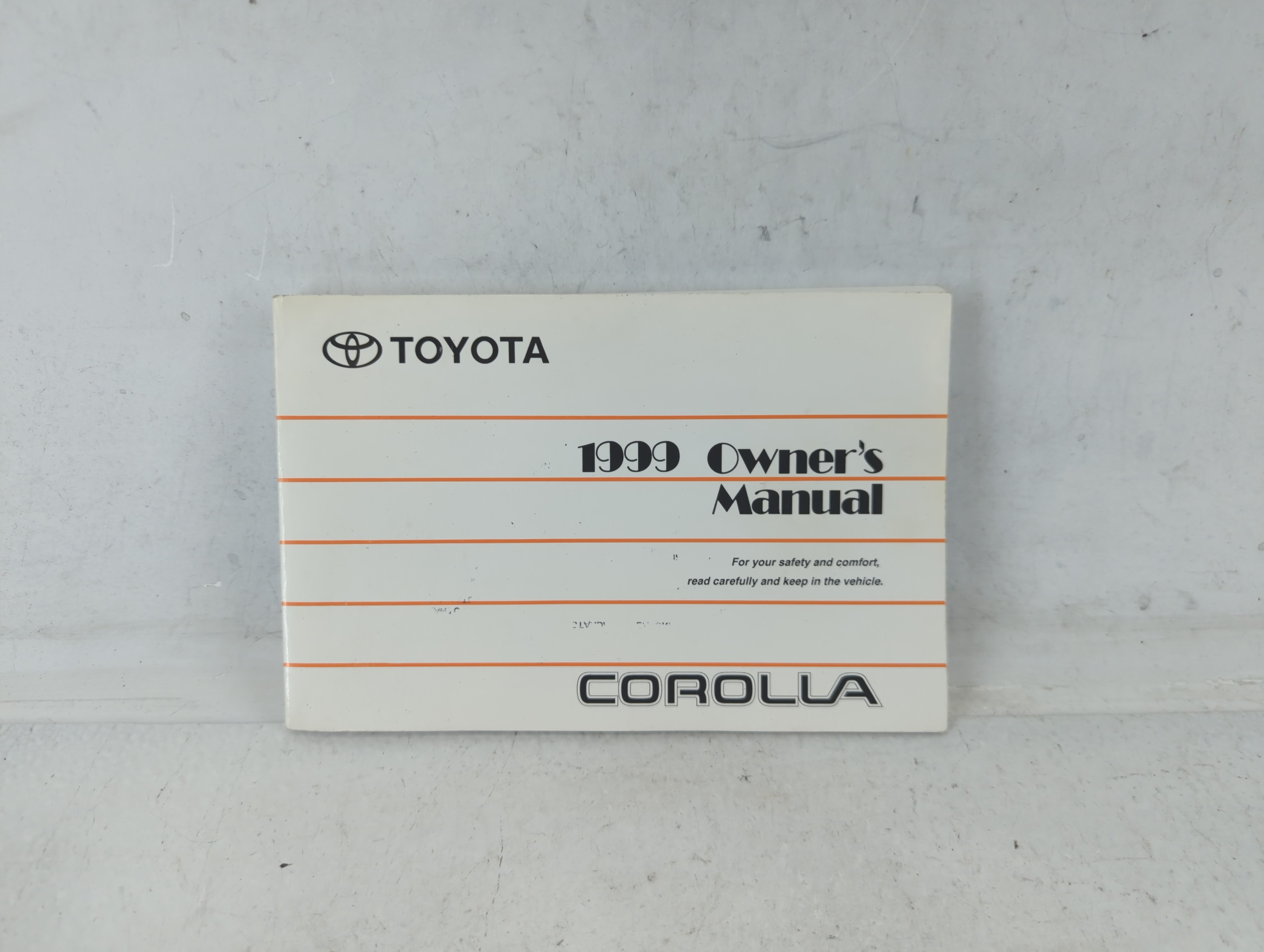 1999 Toyota Corolla Owners Manual Book Guide 686922 - Oemusedautoparts1.com