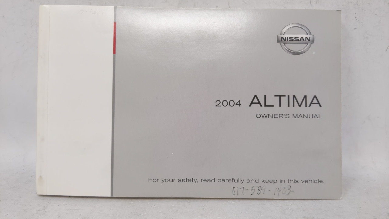 2004 Nissan Altima Owners Manual 69005 - Oemusedautoparts1.com