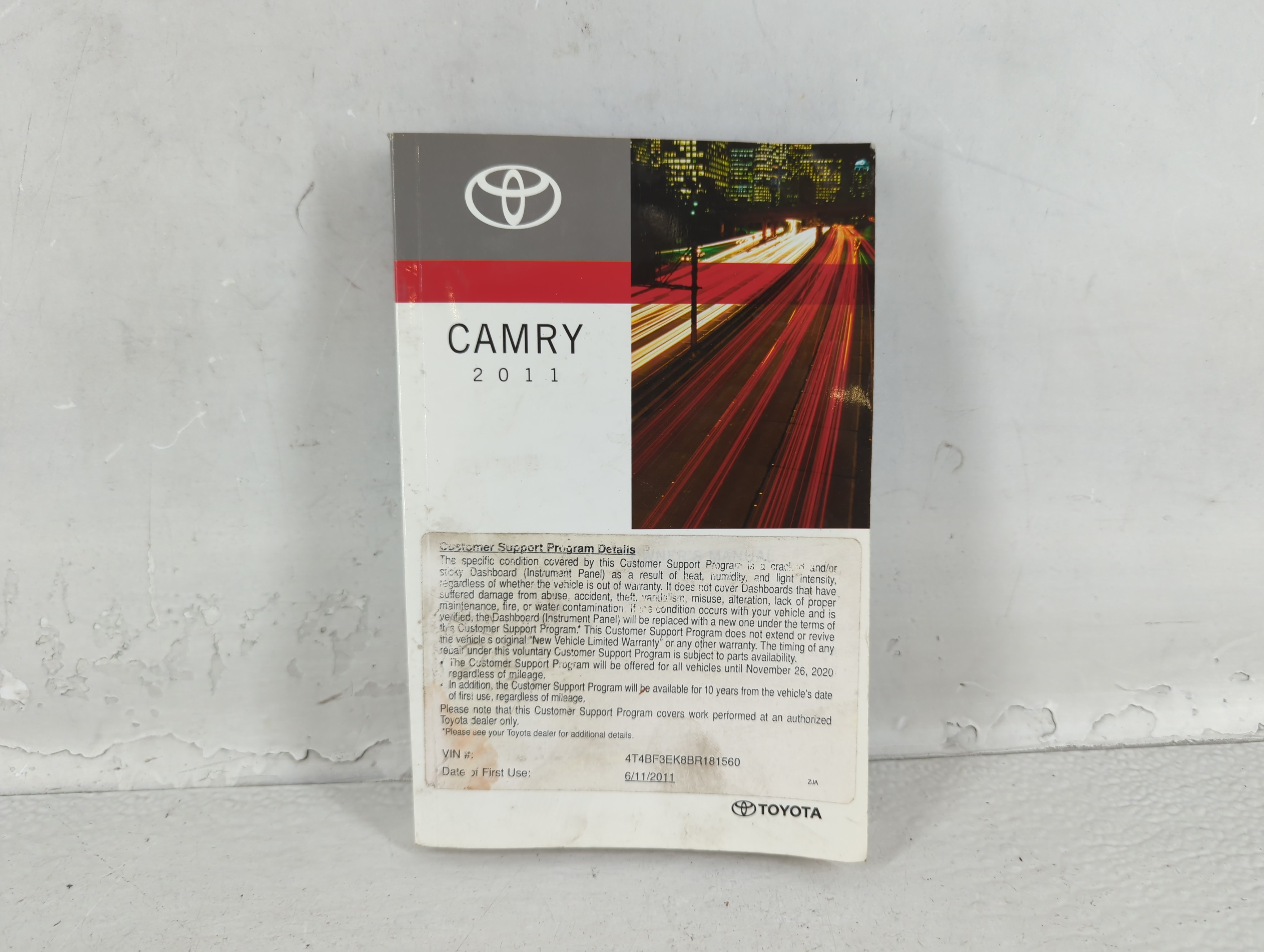 Picture of 2011 Toyota Camry Owners Manual Book Guide 723525