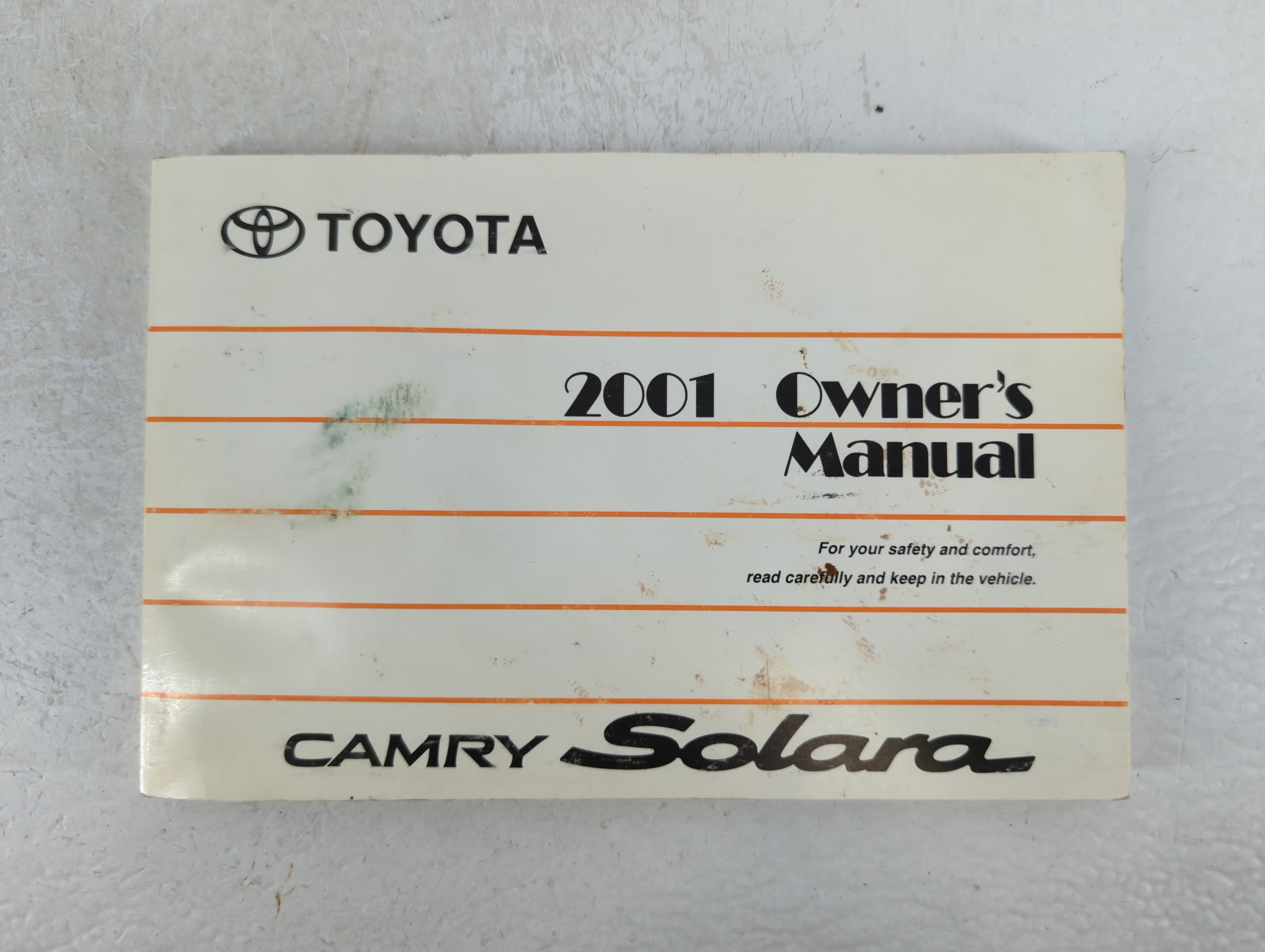 2001 Toyota Camry Owners Manual Book Guide 723675 - Oemusedautoparts1.com
