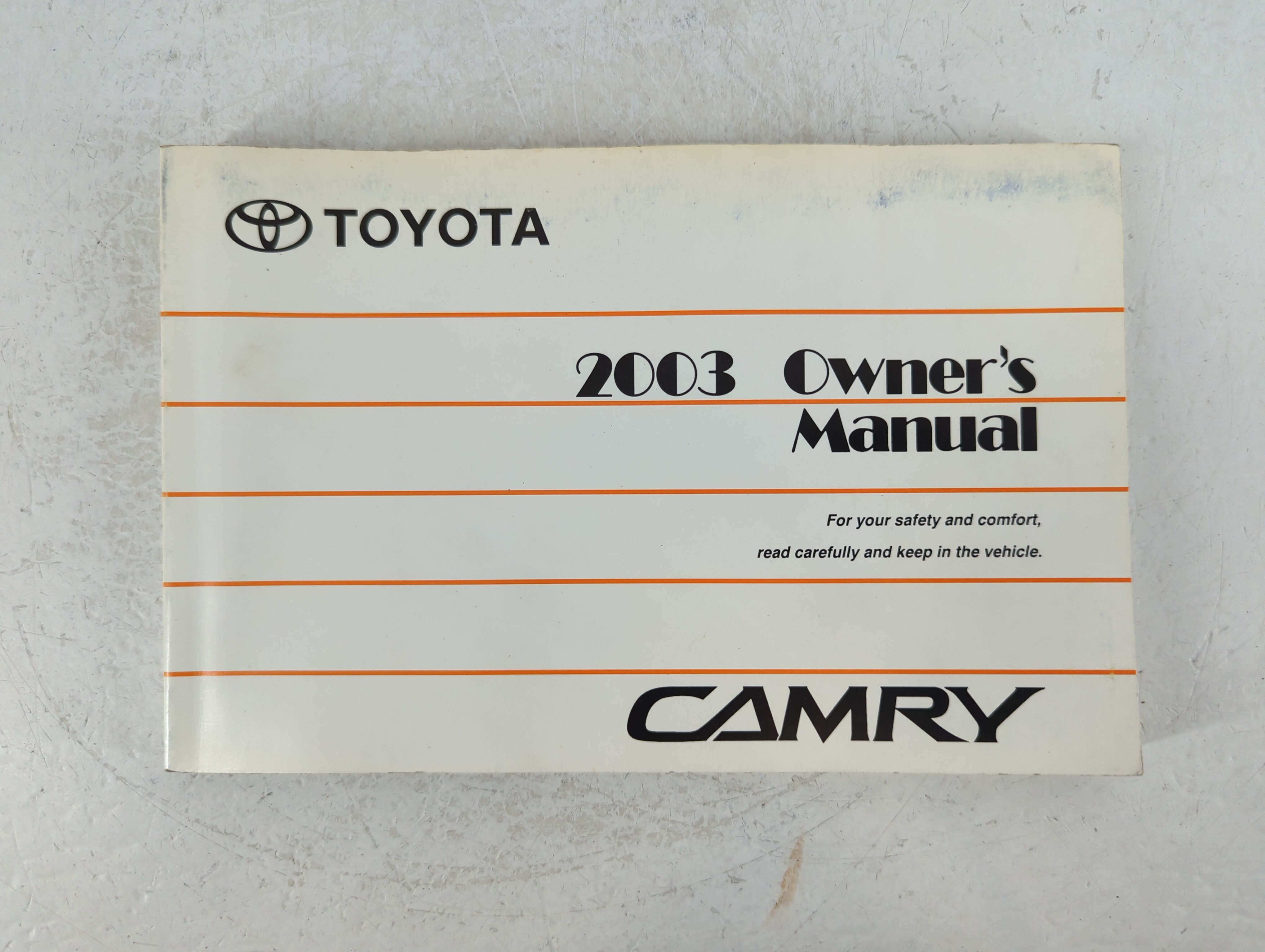 2003 Toyota Camry Owners Manual Book Guide 723686 - Oemusedautoparts1.com