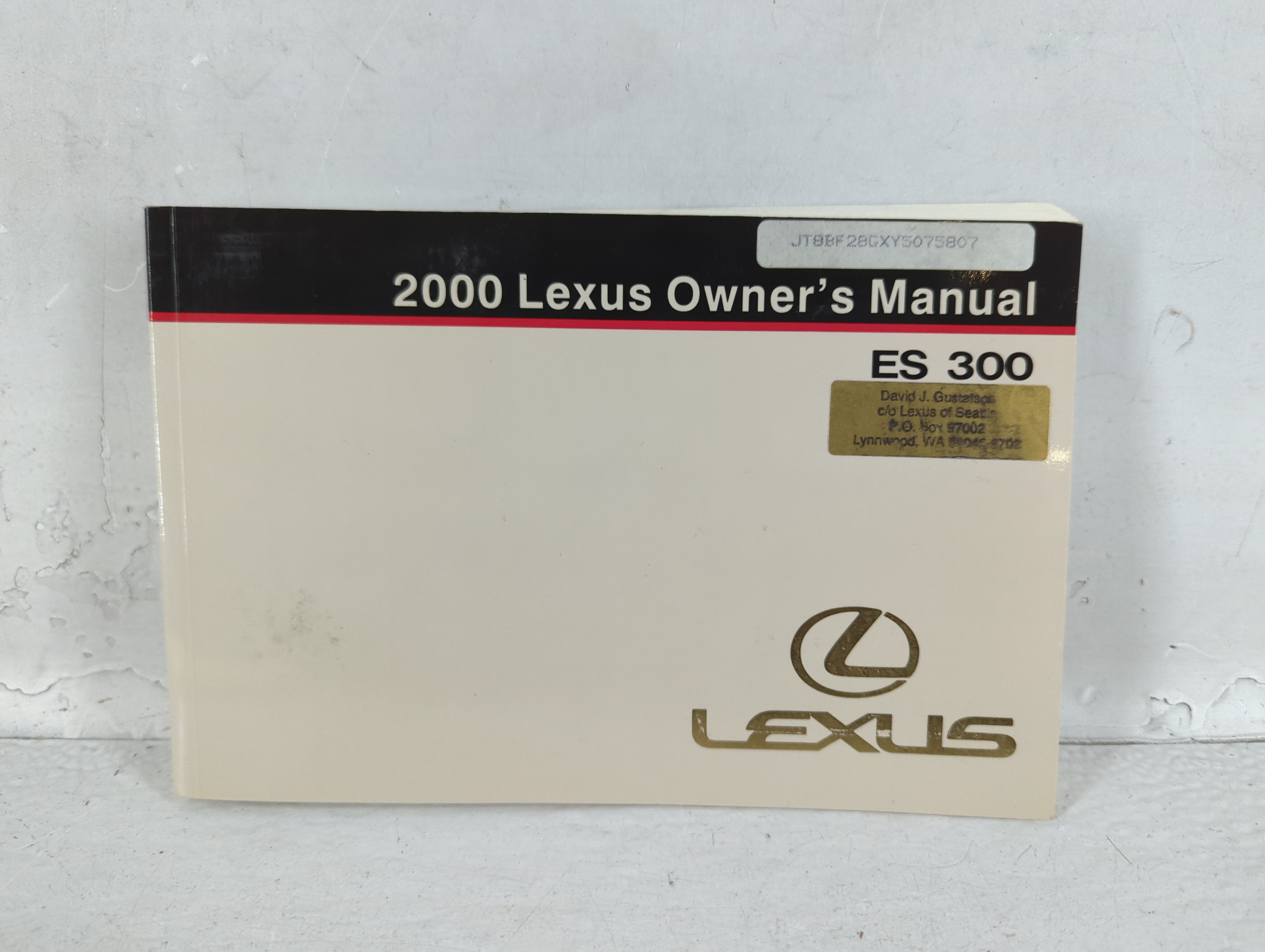 Picture of 2000 Lexus Es300 Owners Manual Book Guide 723716