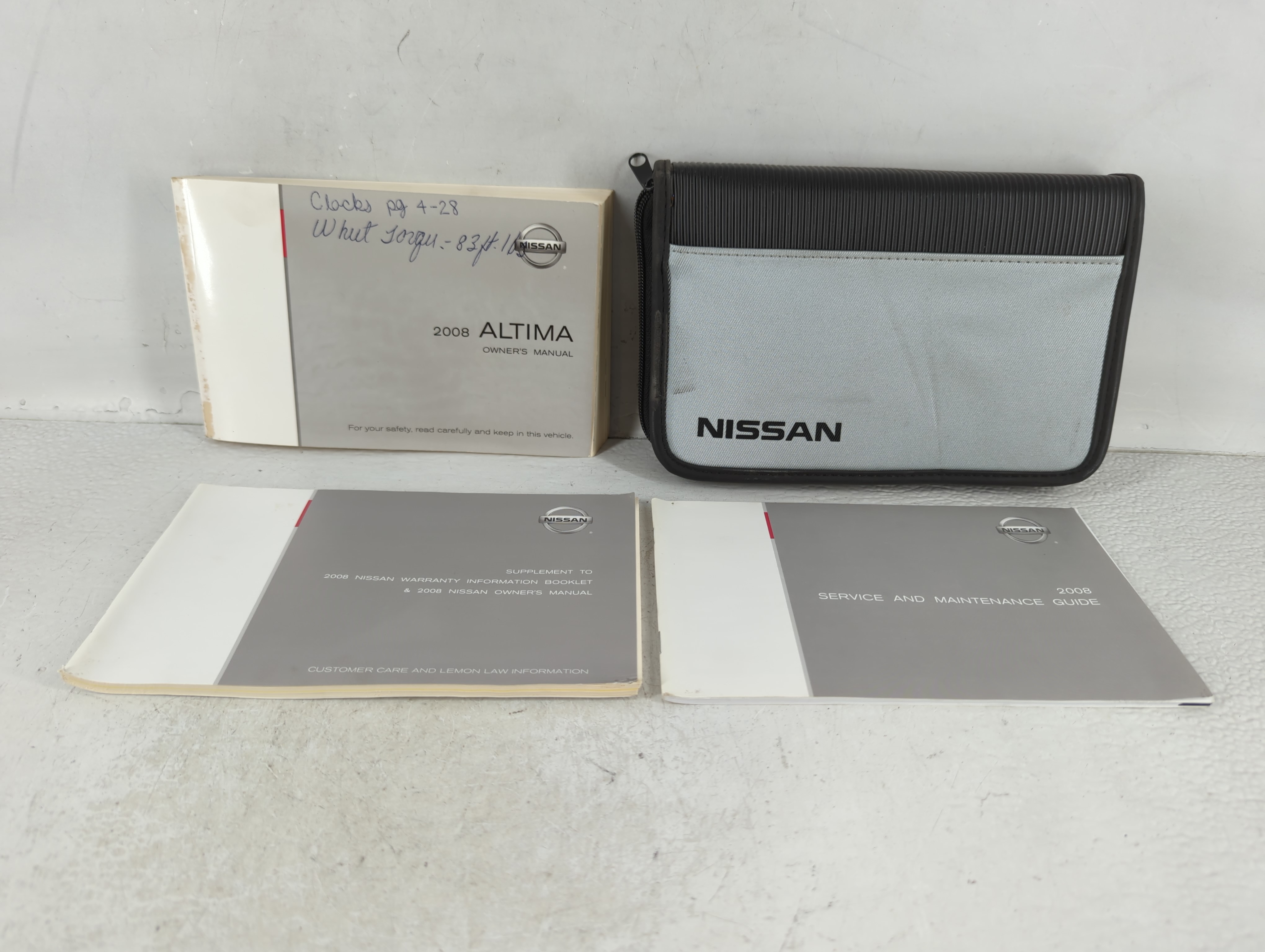 2008 Nissan Altima Owners Manual Book Guide 723745 - Oemusedautoparts1.com