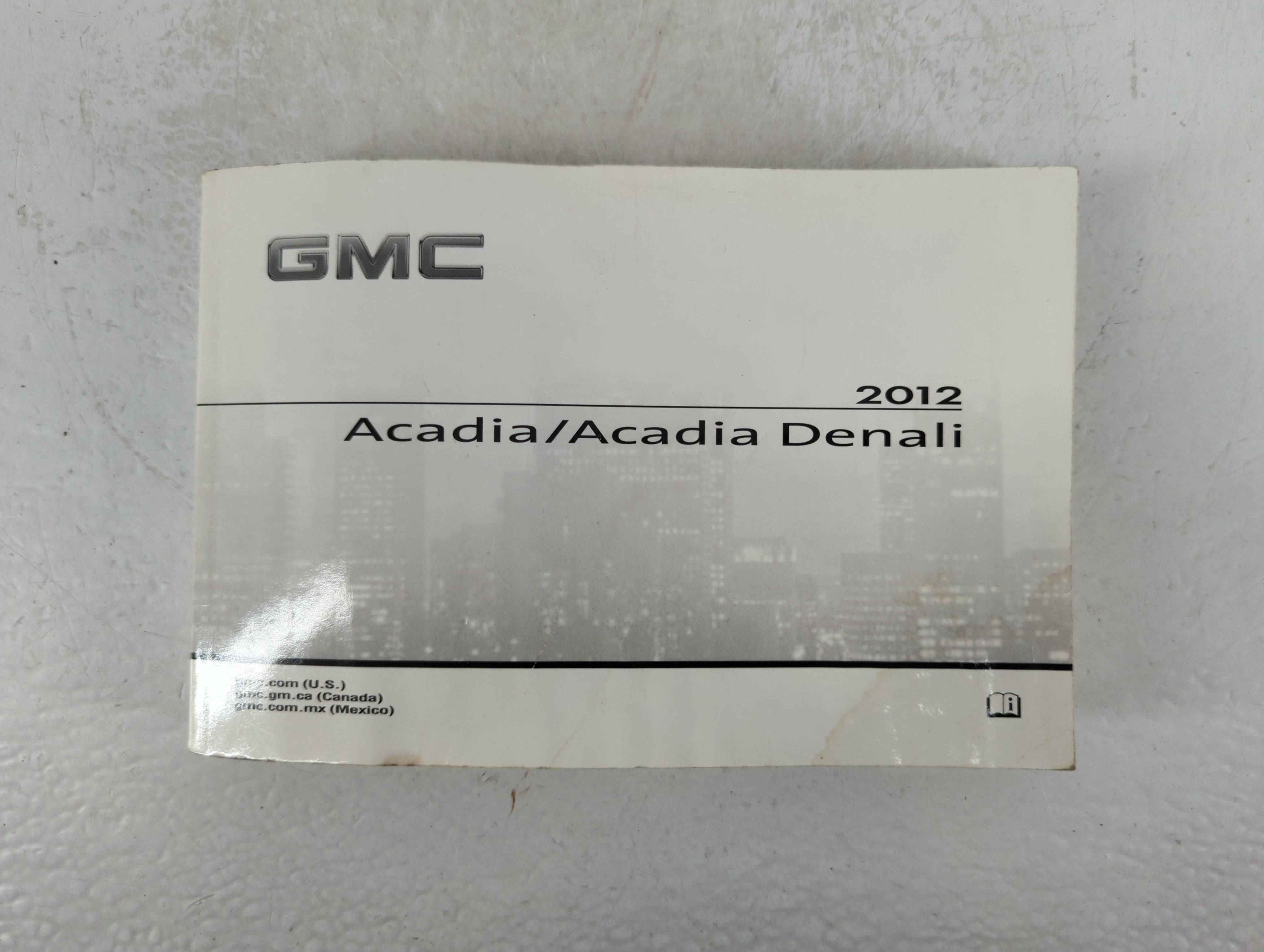 Picture of 2012 Gmc Acadia Owners Manual Book Guide 724363