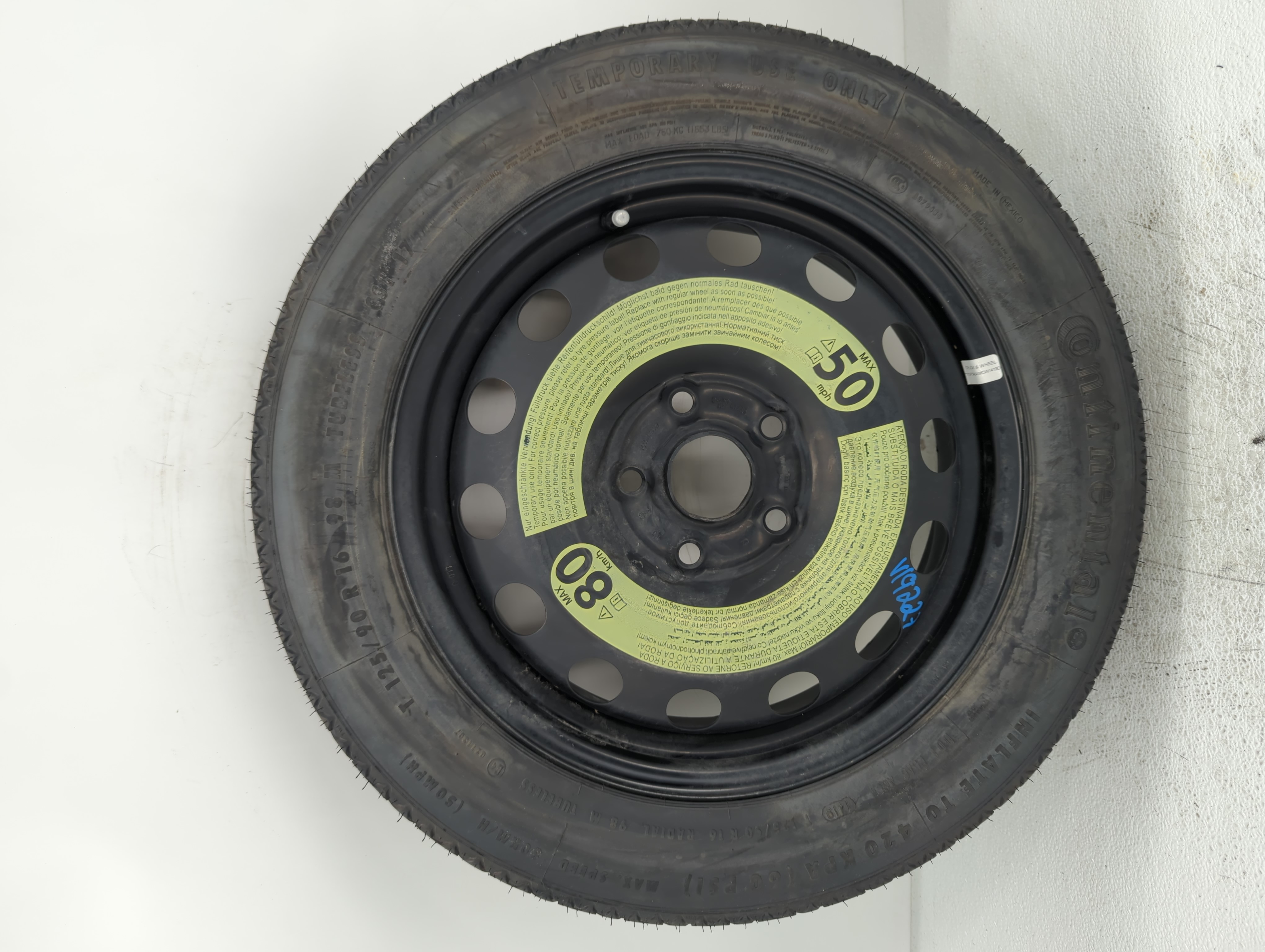 Picture of 2019 Volkswagen Jetta Spare Donut Tire Wheel Rim Oem 726740